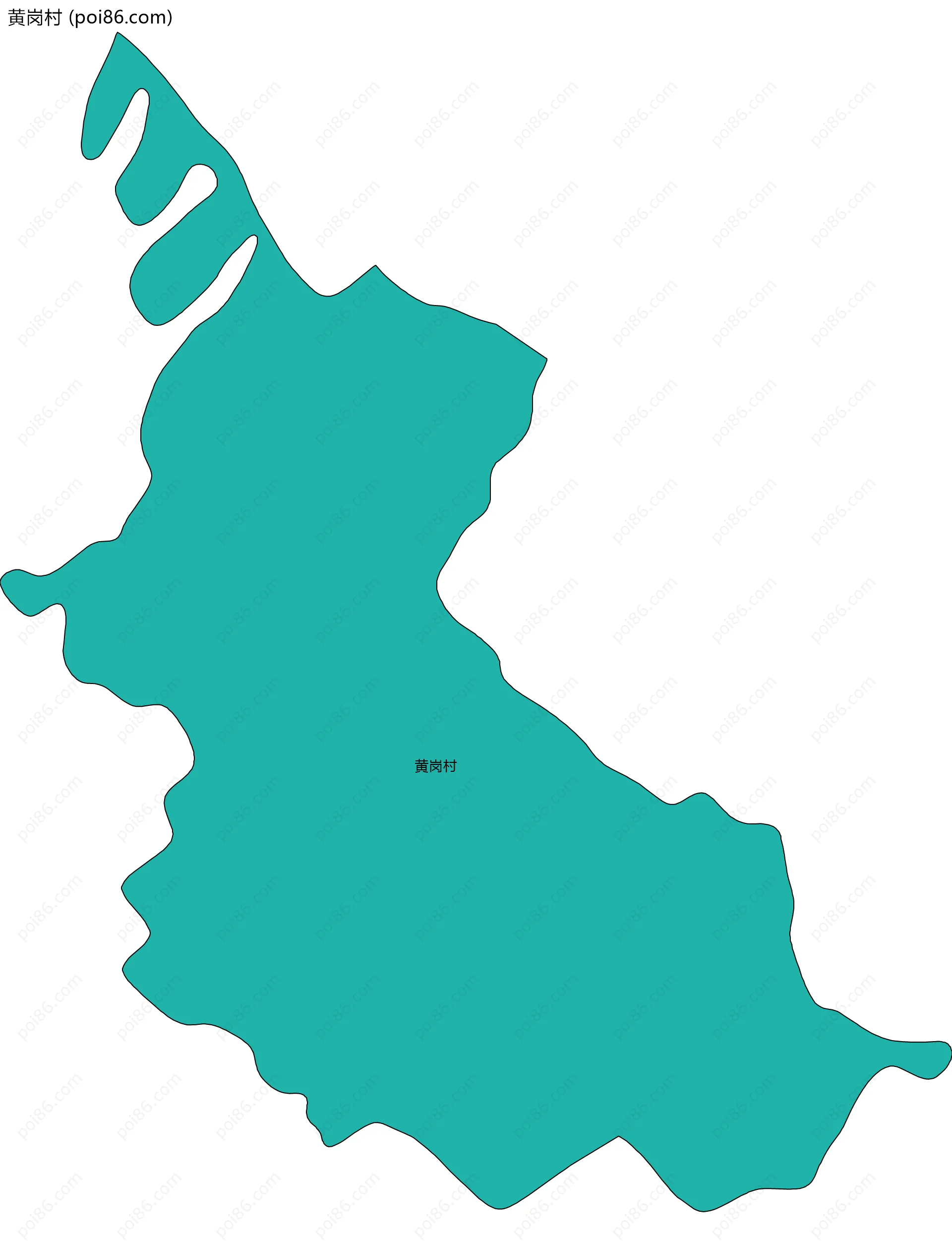 黄岗村边界地图