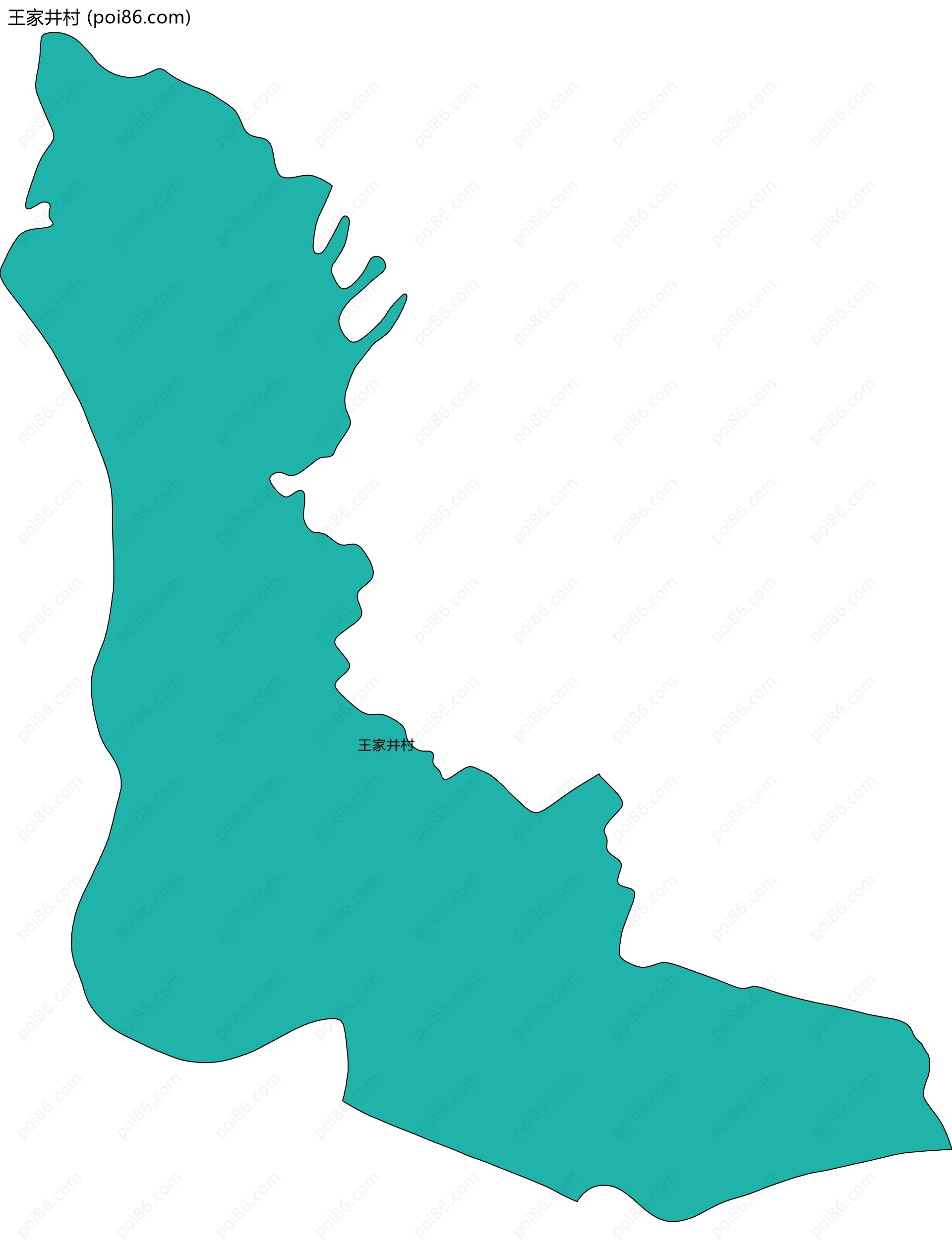 王家井村边界地图