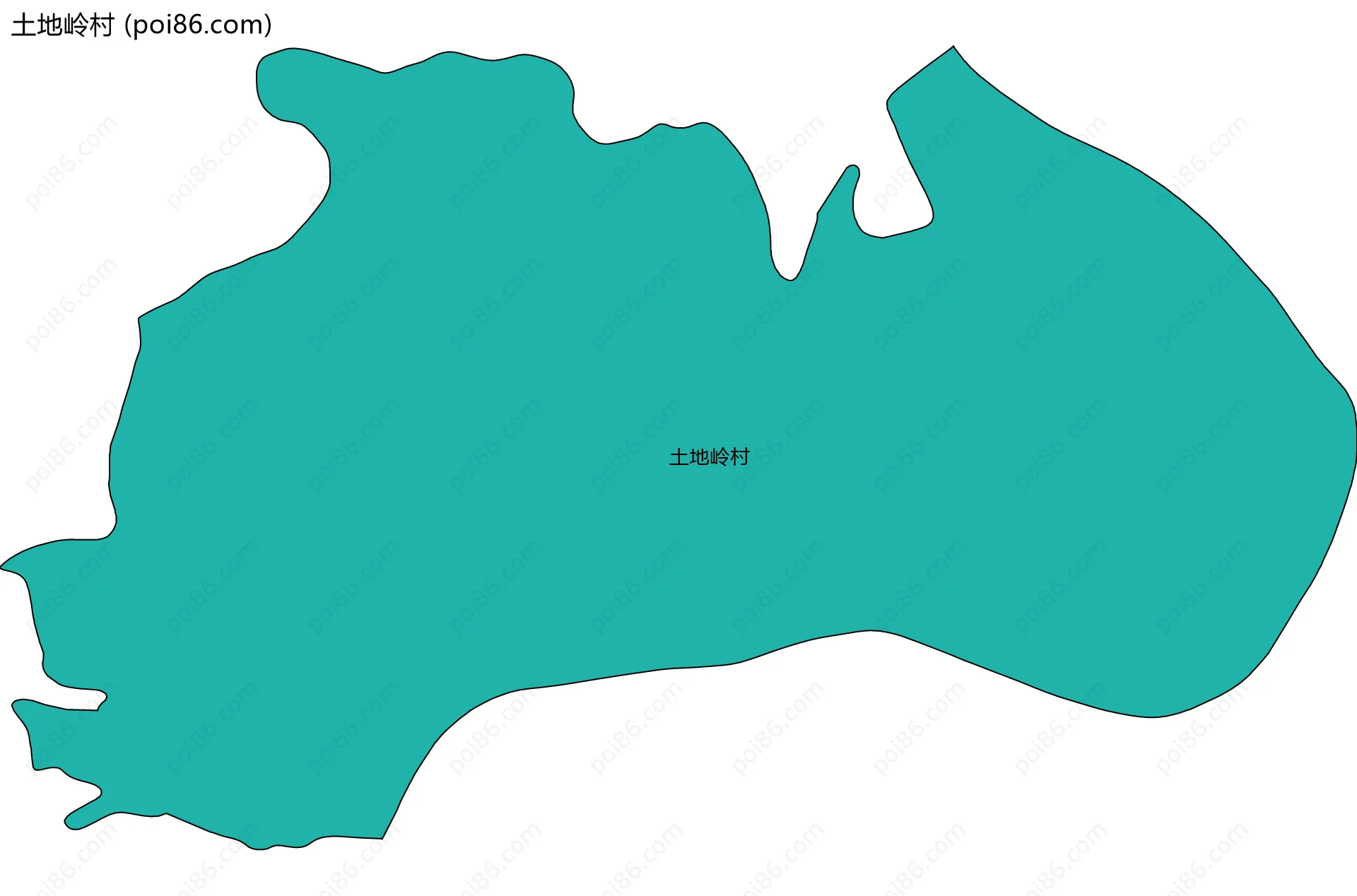 土地岭村边界地图