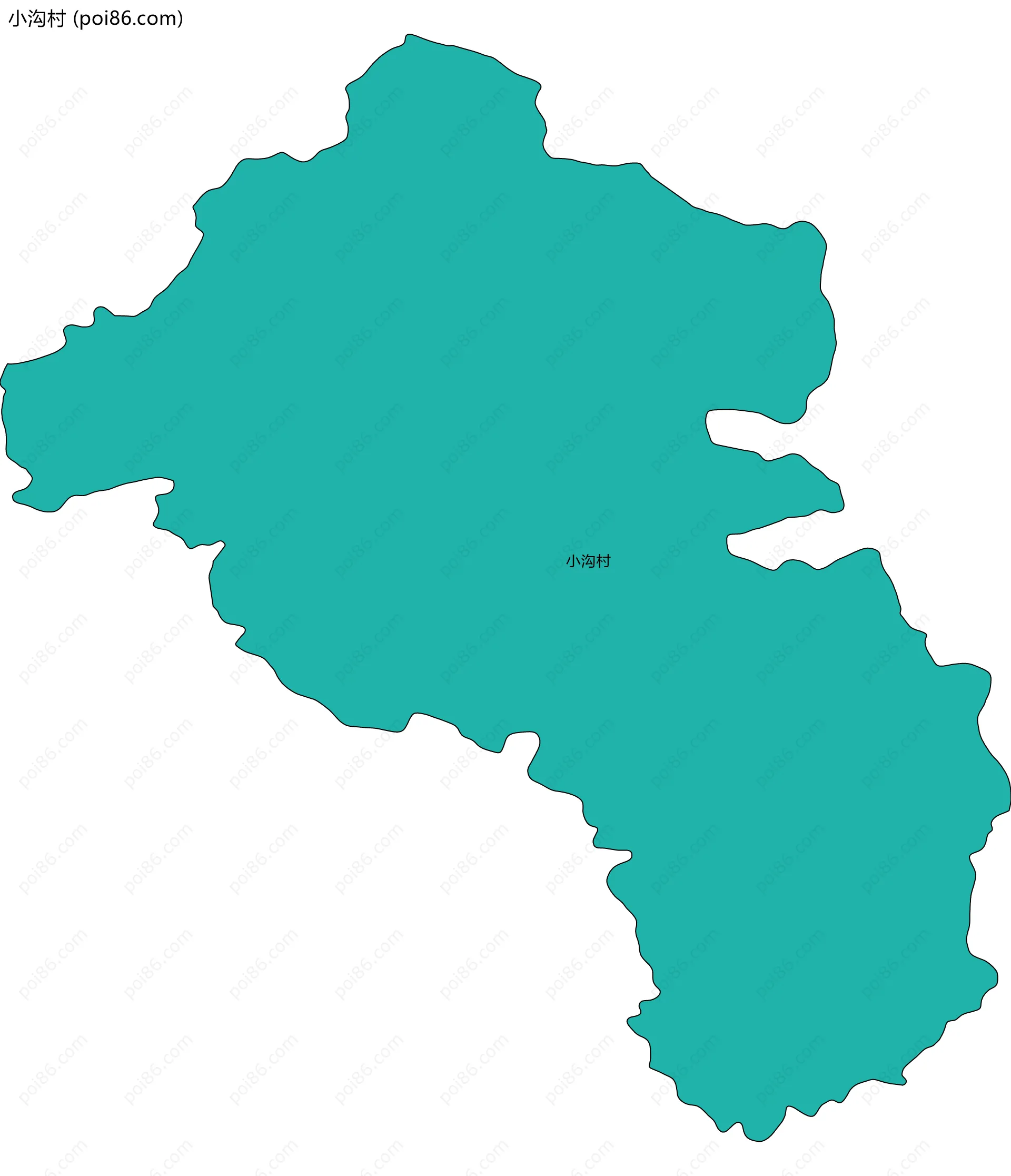 小沟村边界地图