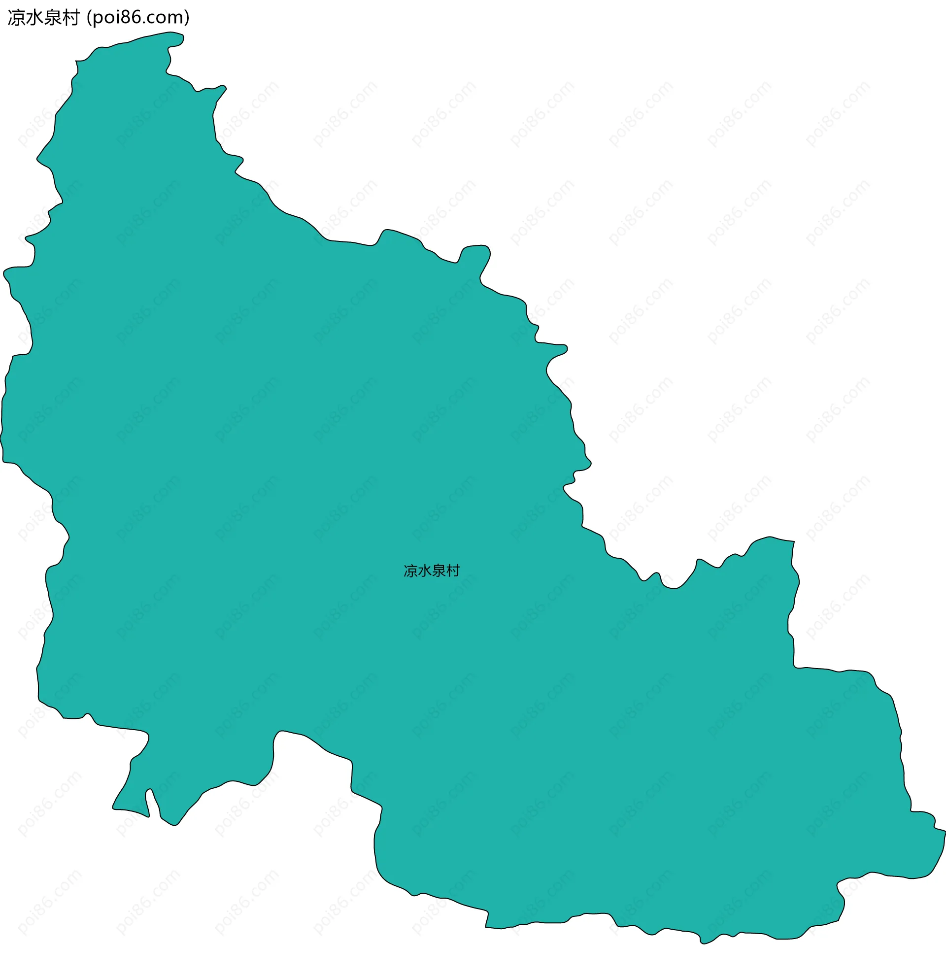 凉水泉村边界地图