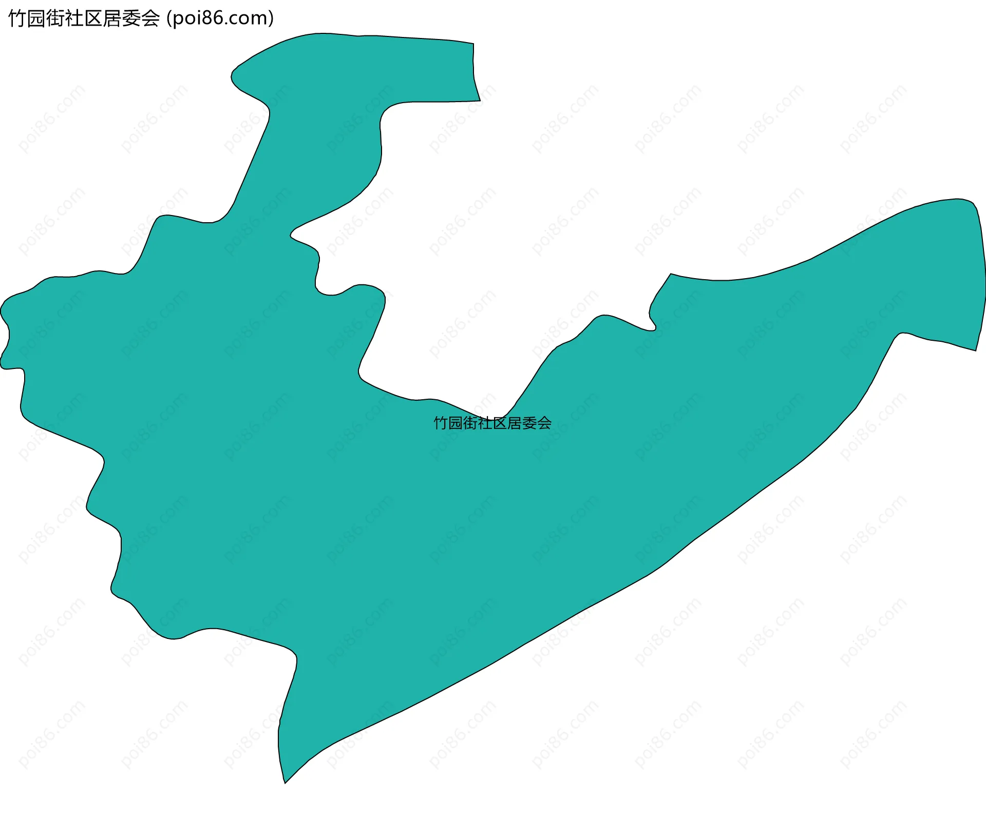 竹园街社区居委会边界地图