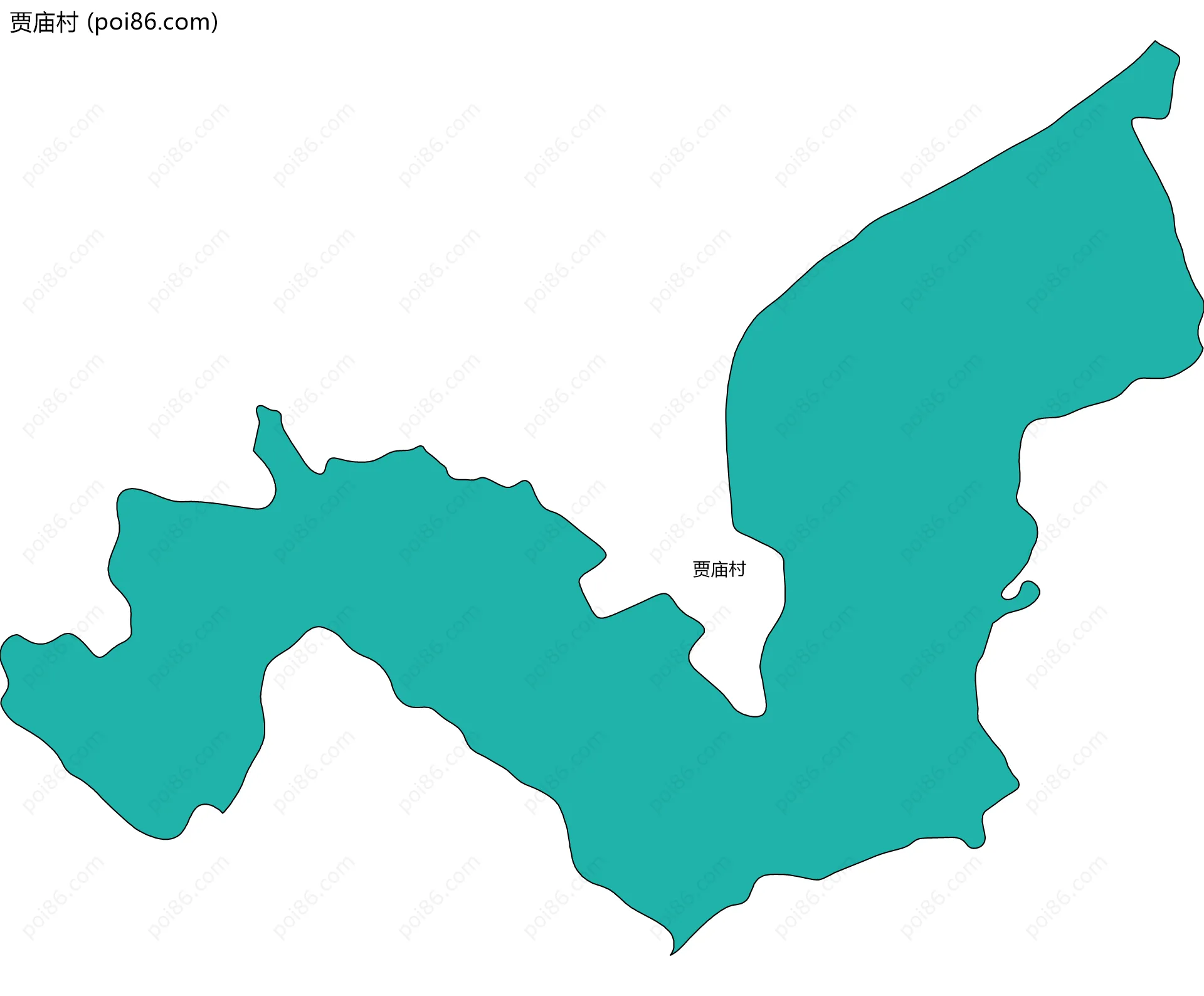贾庙村边界地图