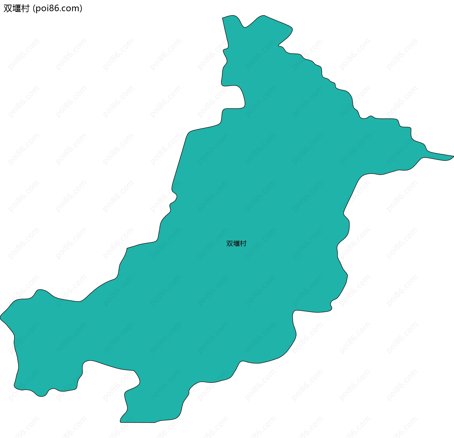 双堰村边界地图