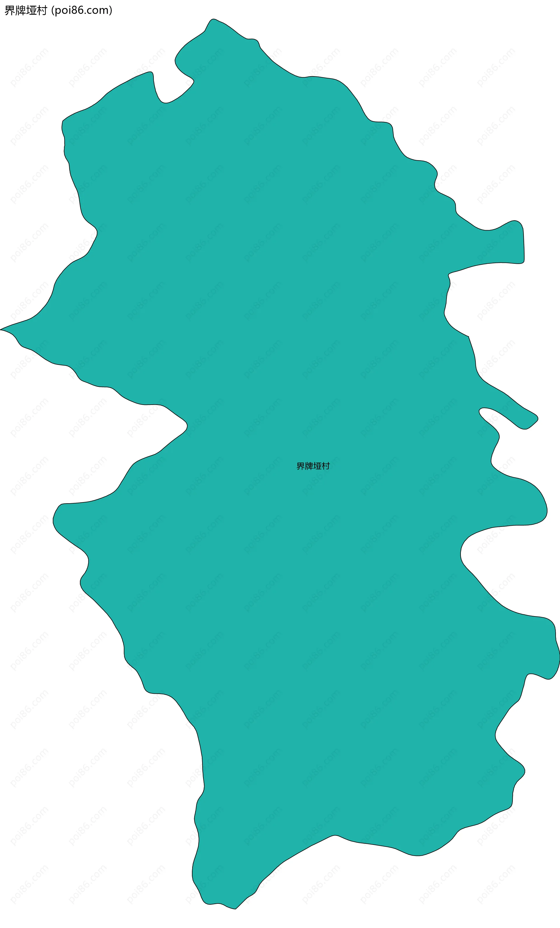 界牌垭村边界地图