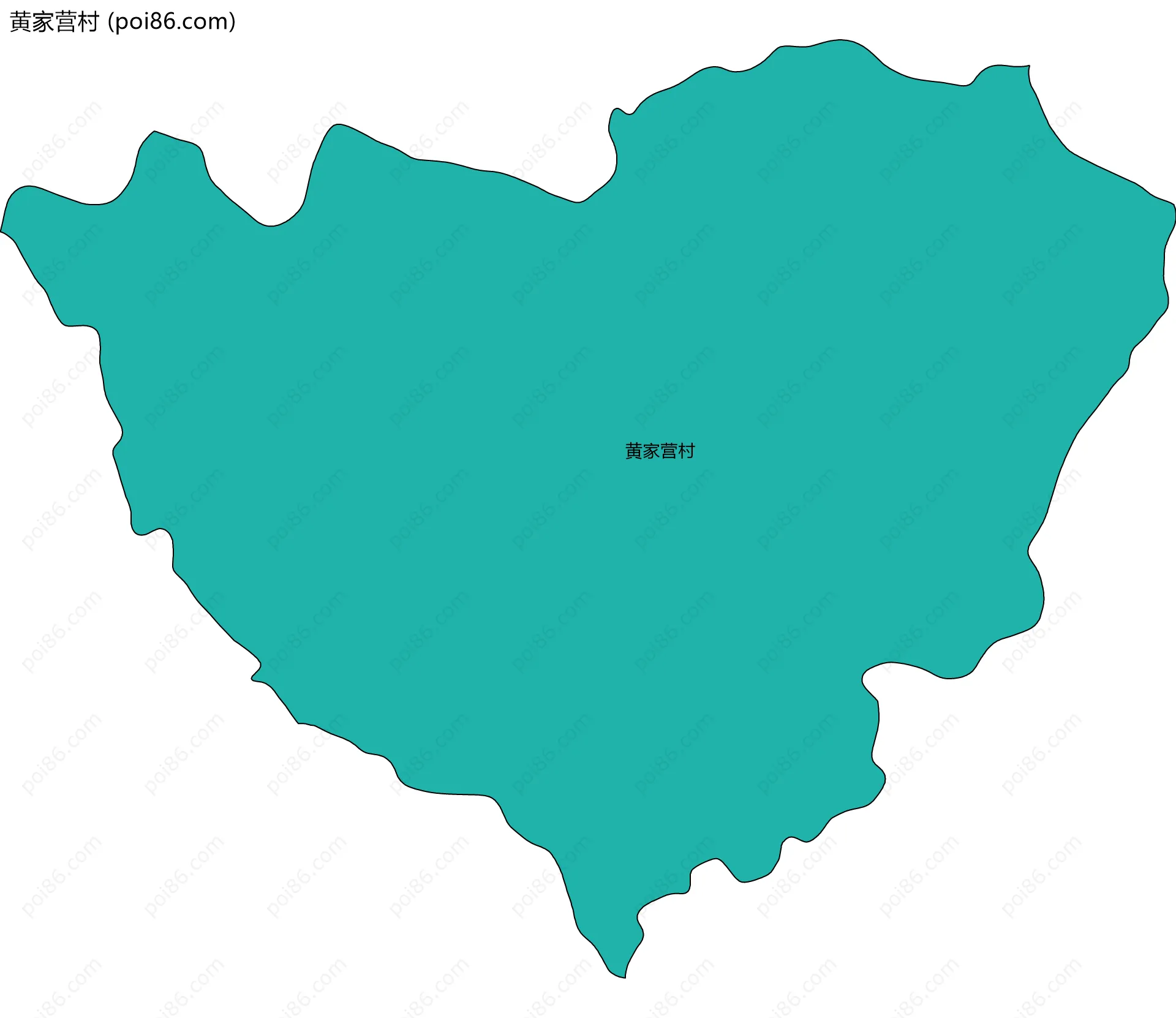 黄家营村边界地图