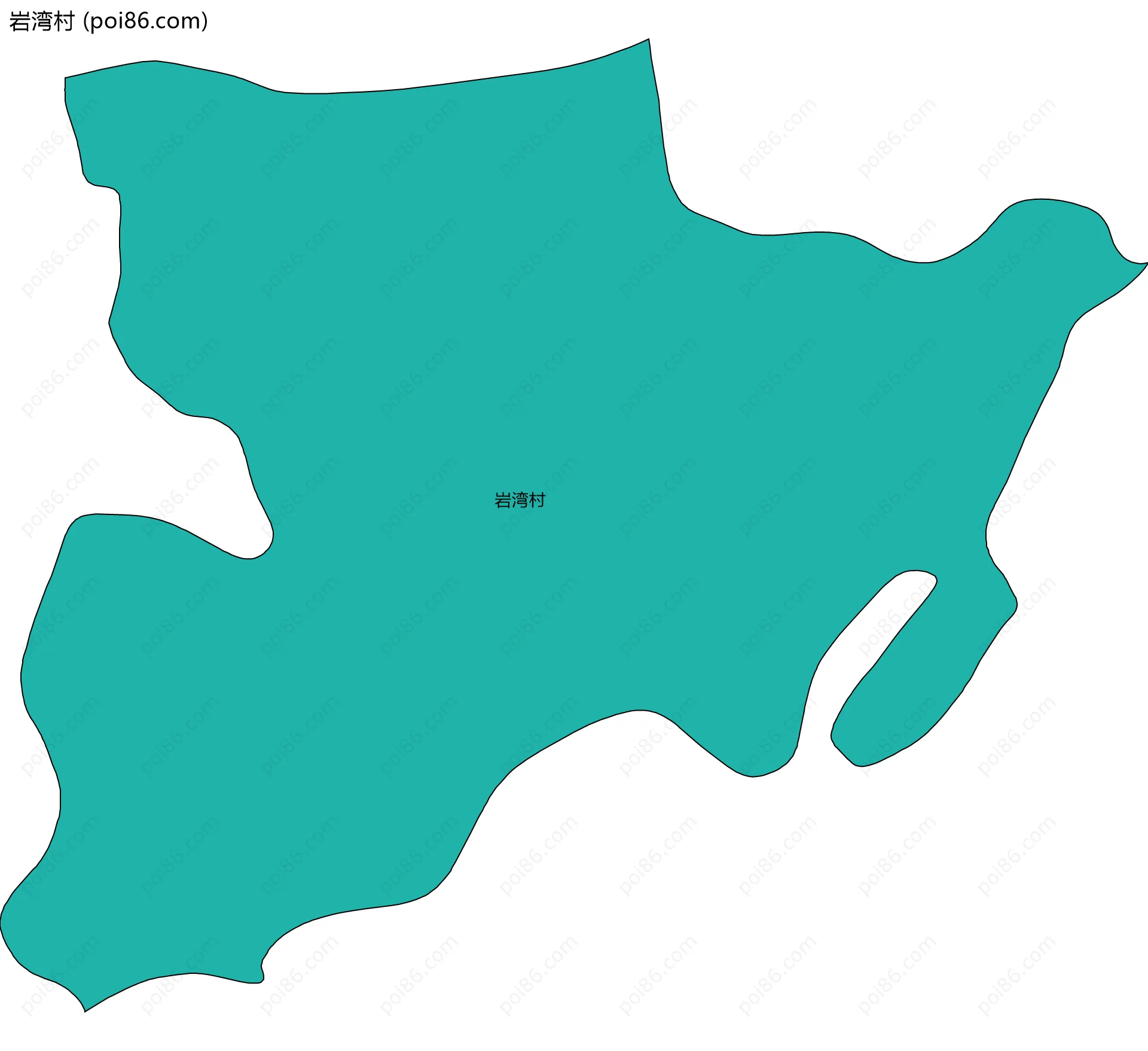 岩湾村边界地图