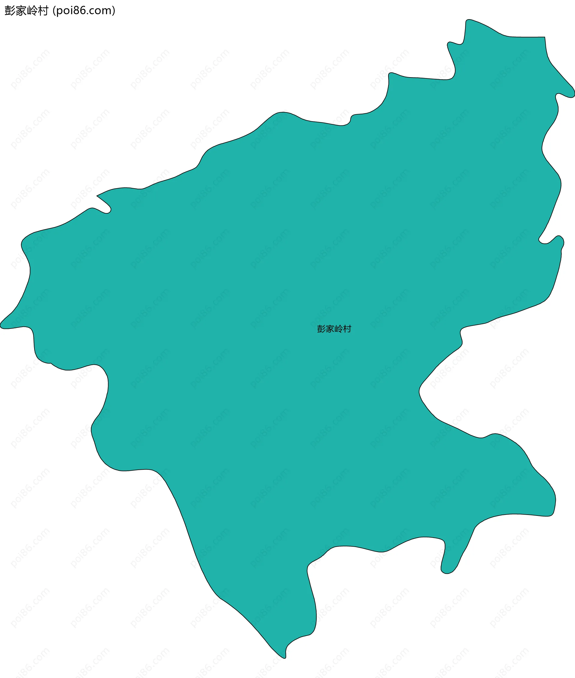 彭家岭村边界地图