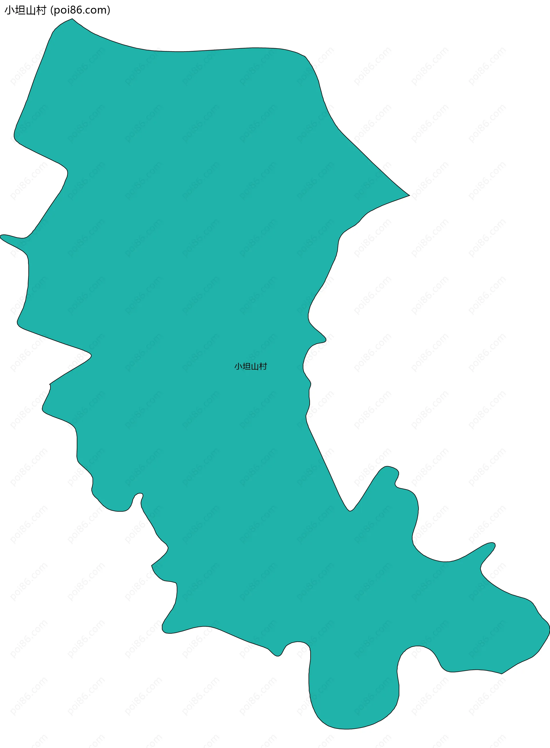 小坦山村边界地图