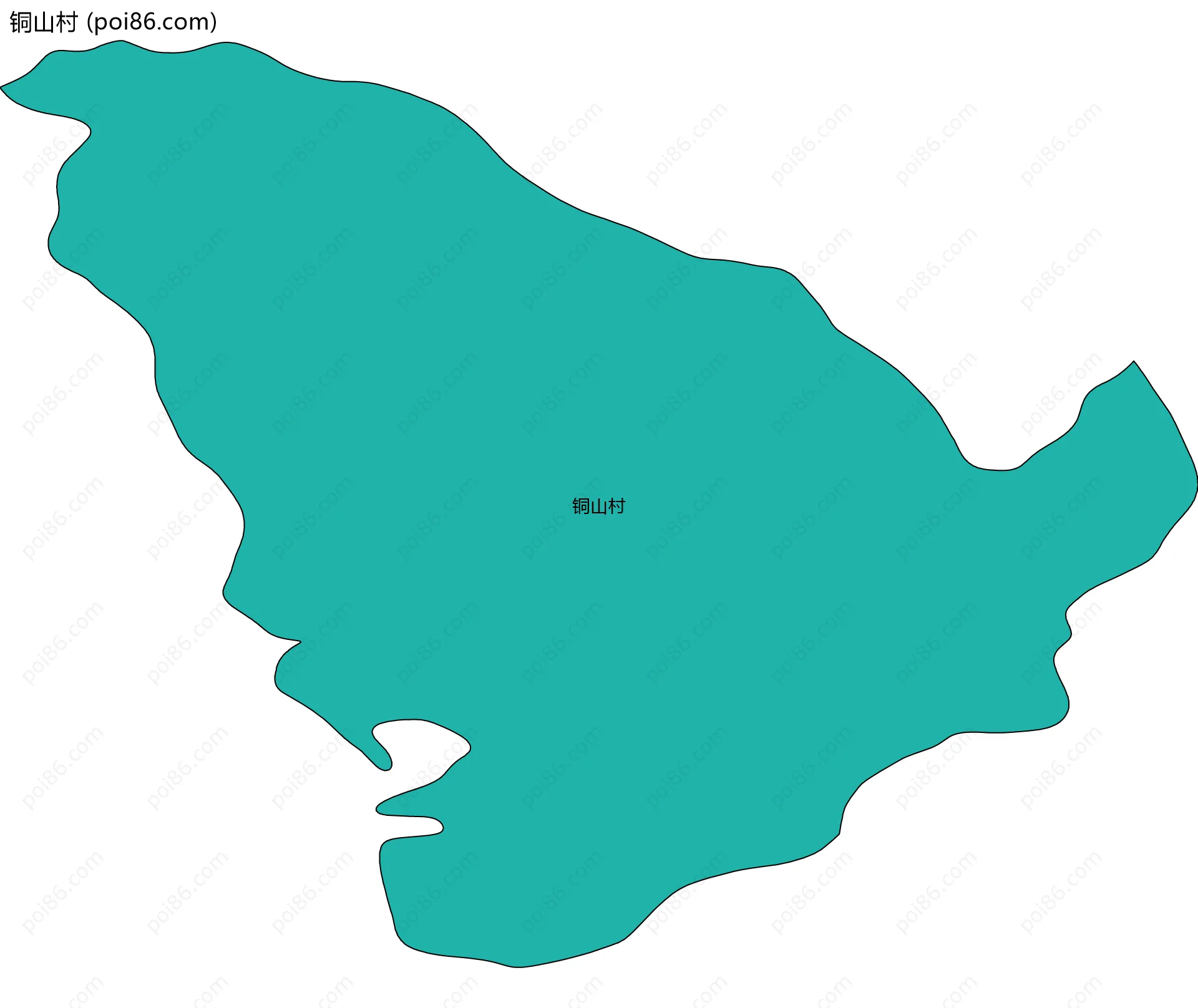 铜山村边界地图