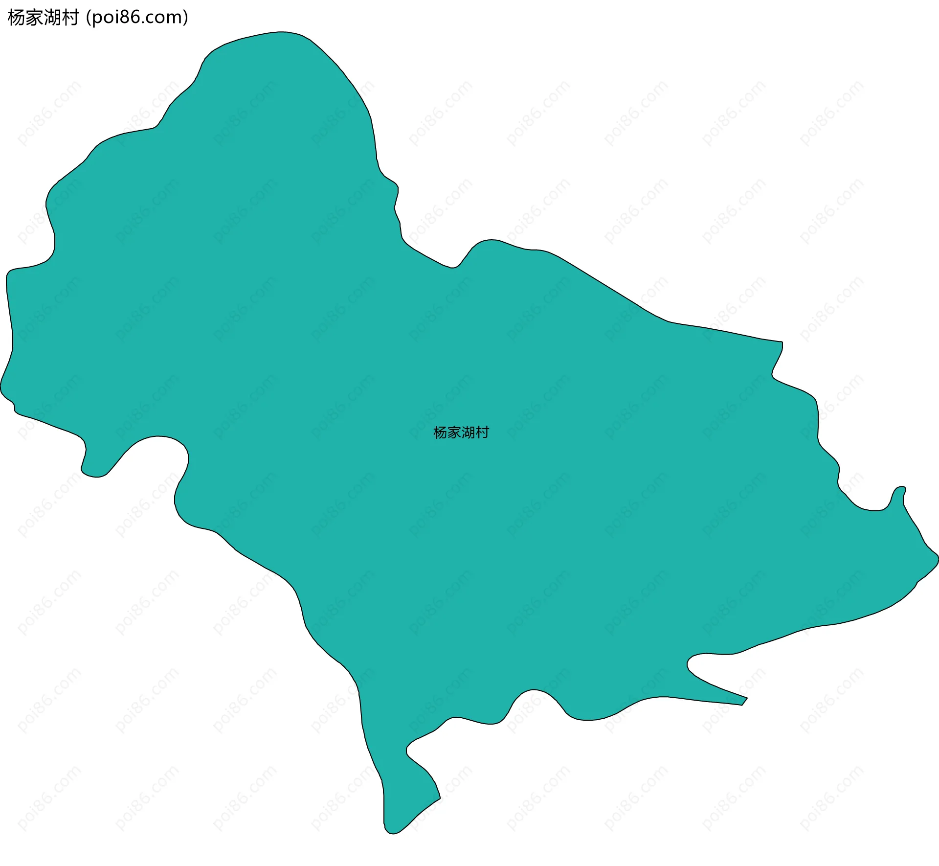 杨家湖村边界地图