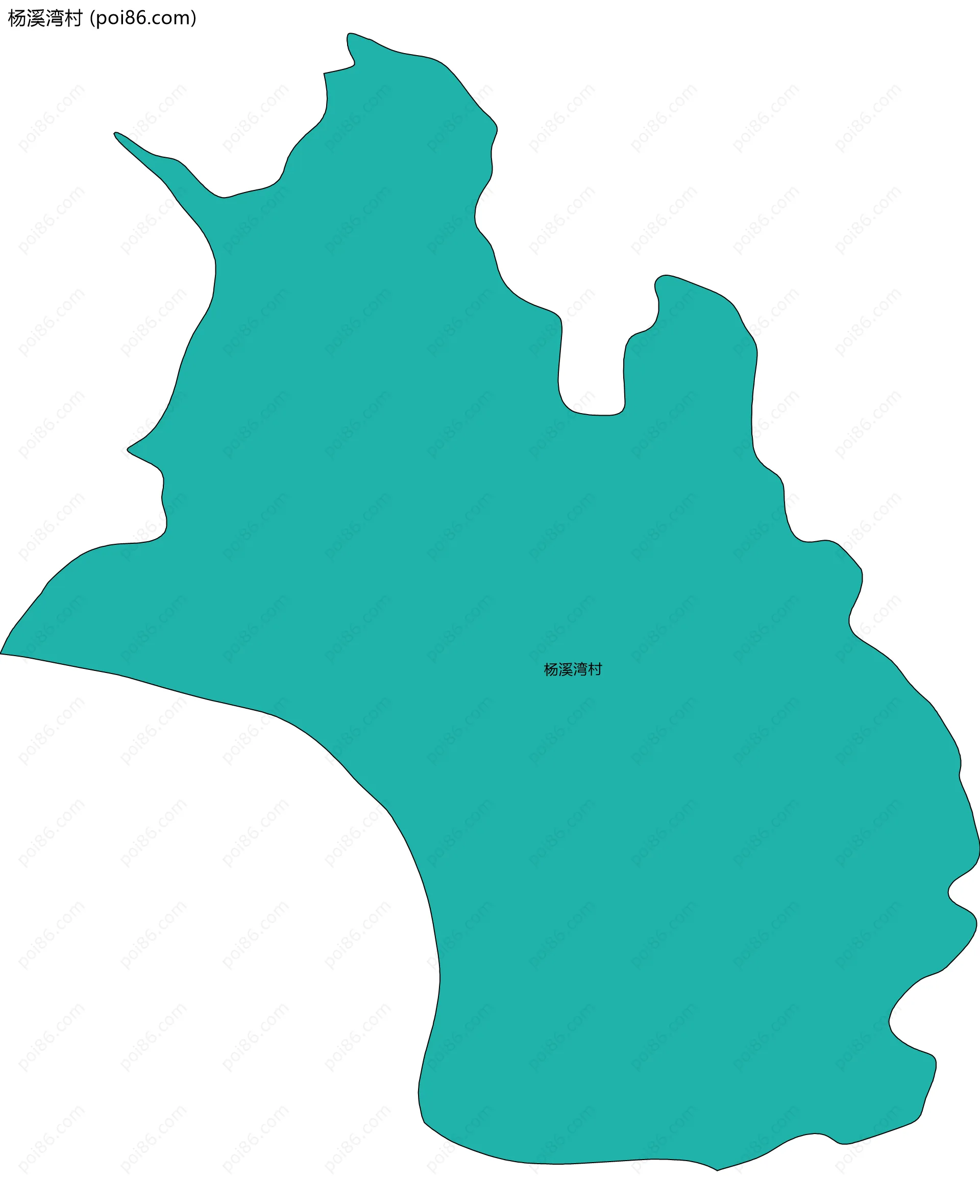 杨溪湾村边界地图