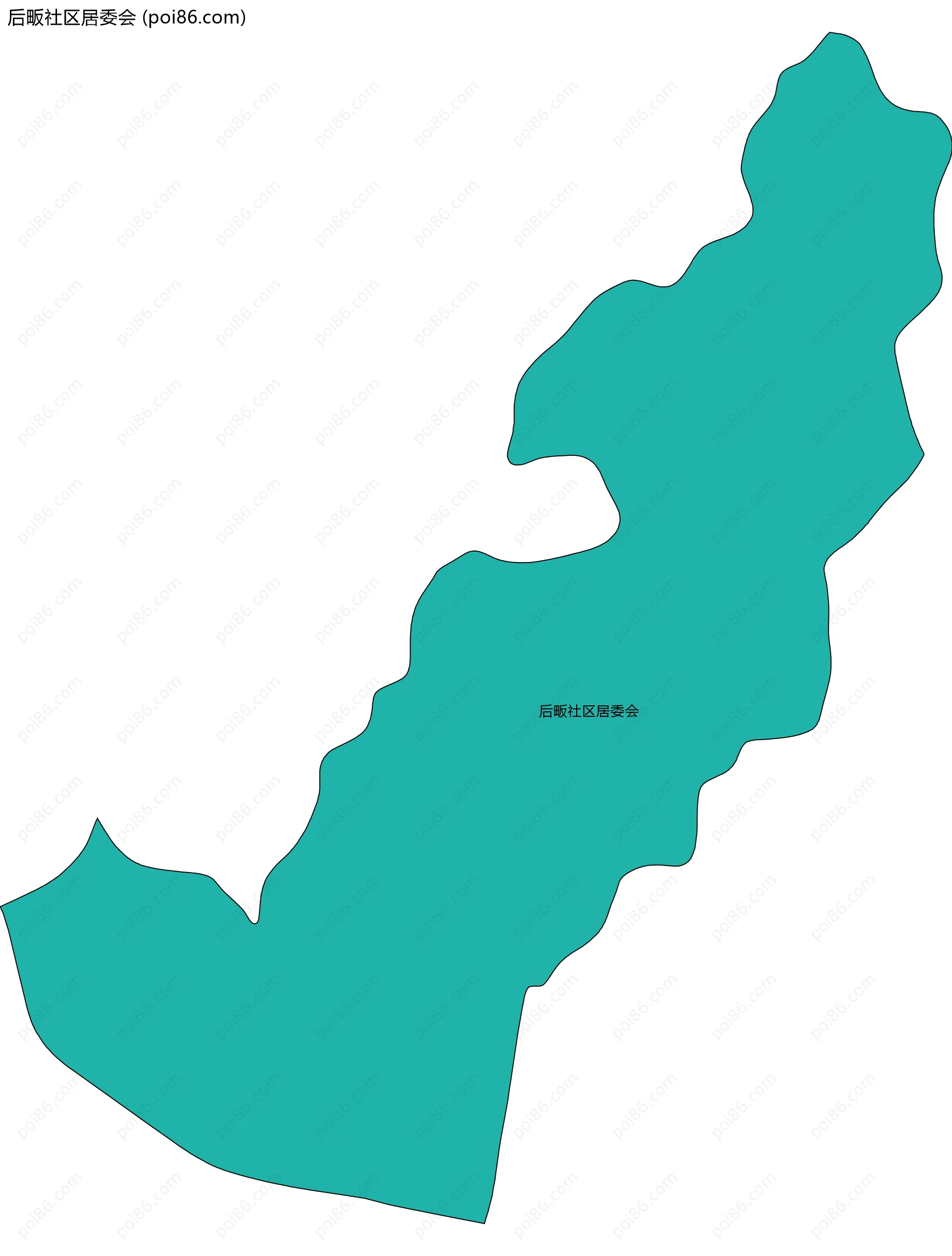 后畈社区居委会边界地图