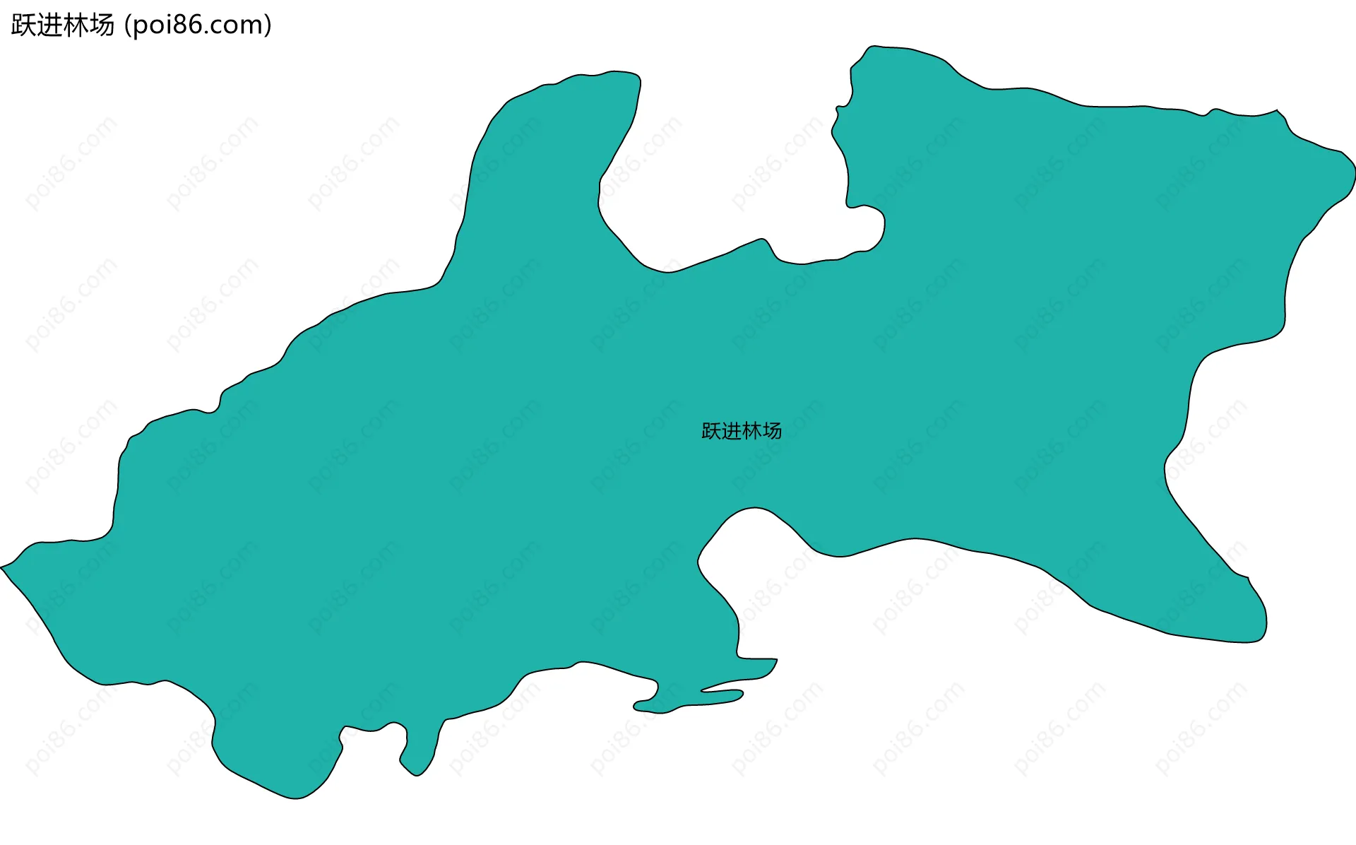 跃进林场边界地图