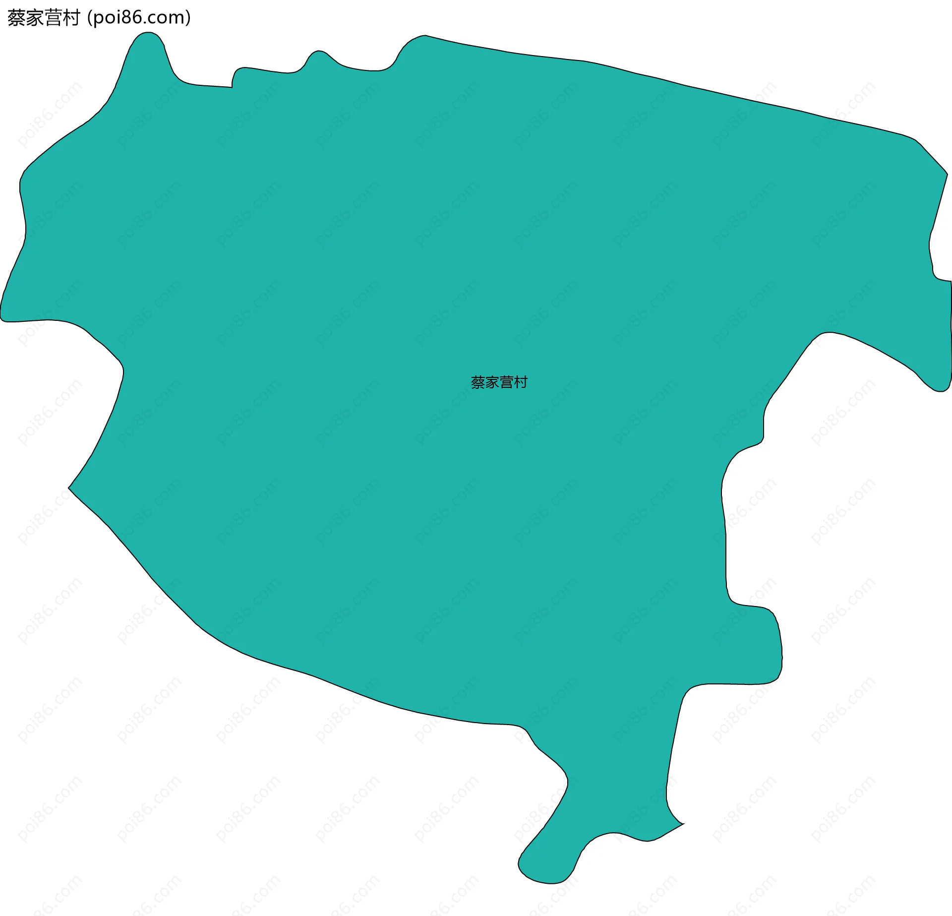 蔡家营村边界地图