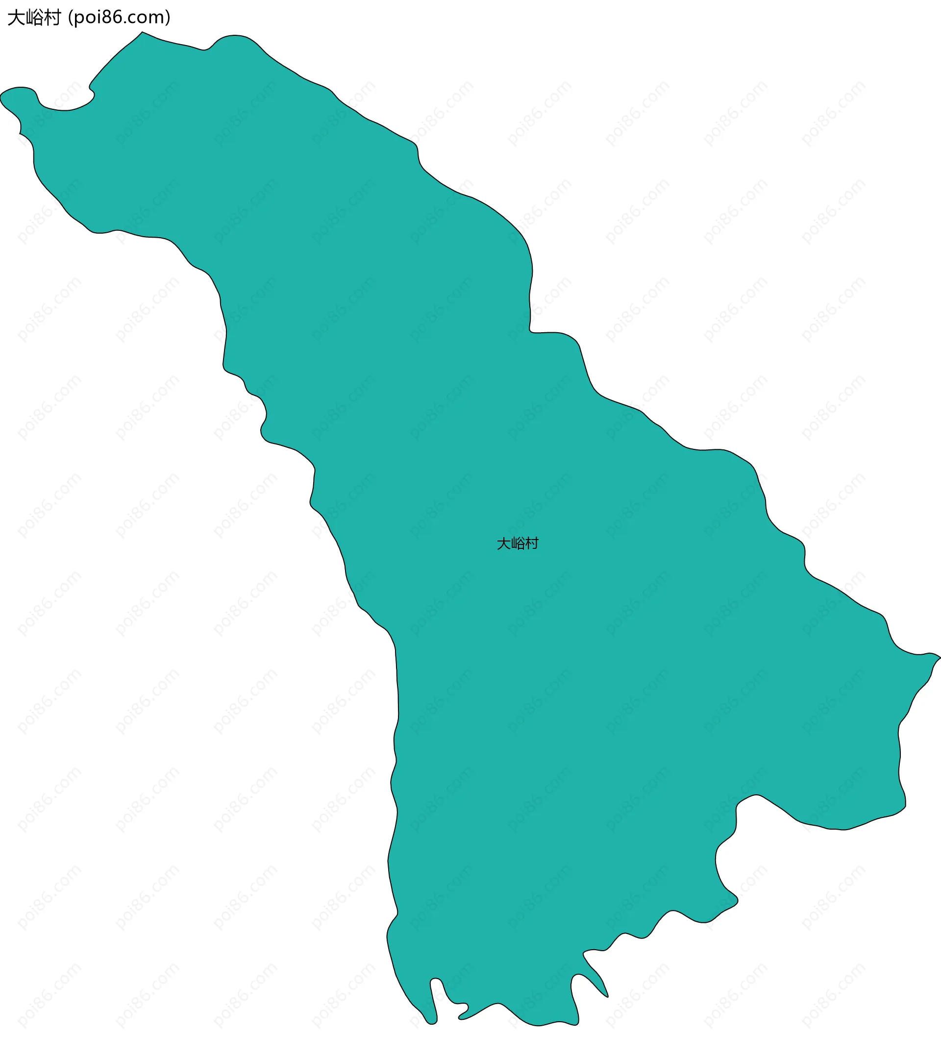 大峪村边界地图