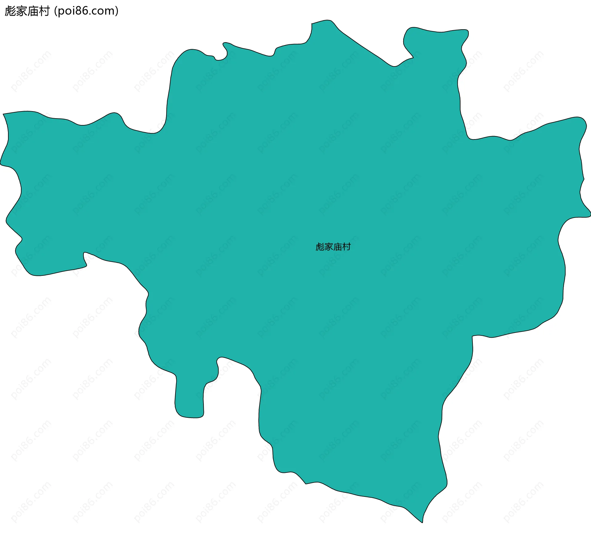 彪家庙村边界地图