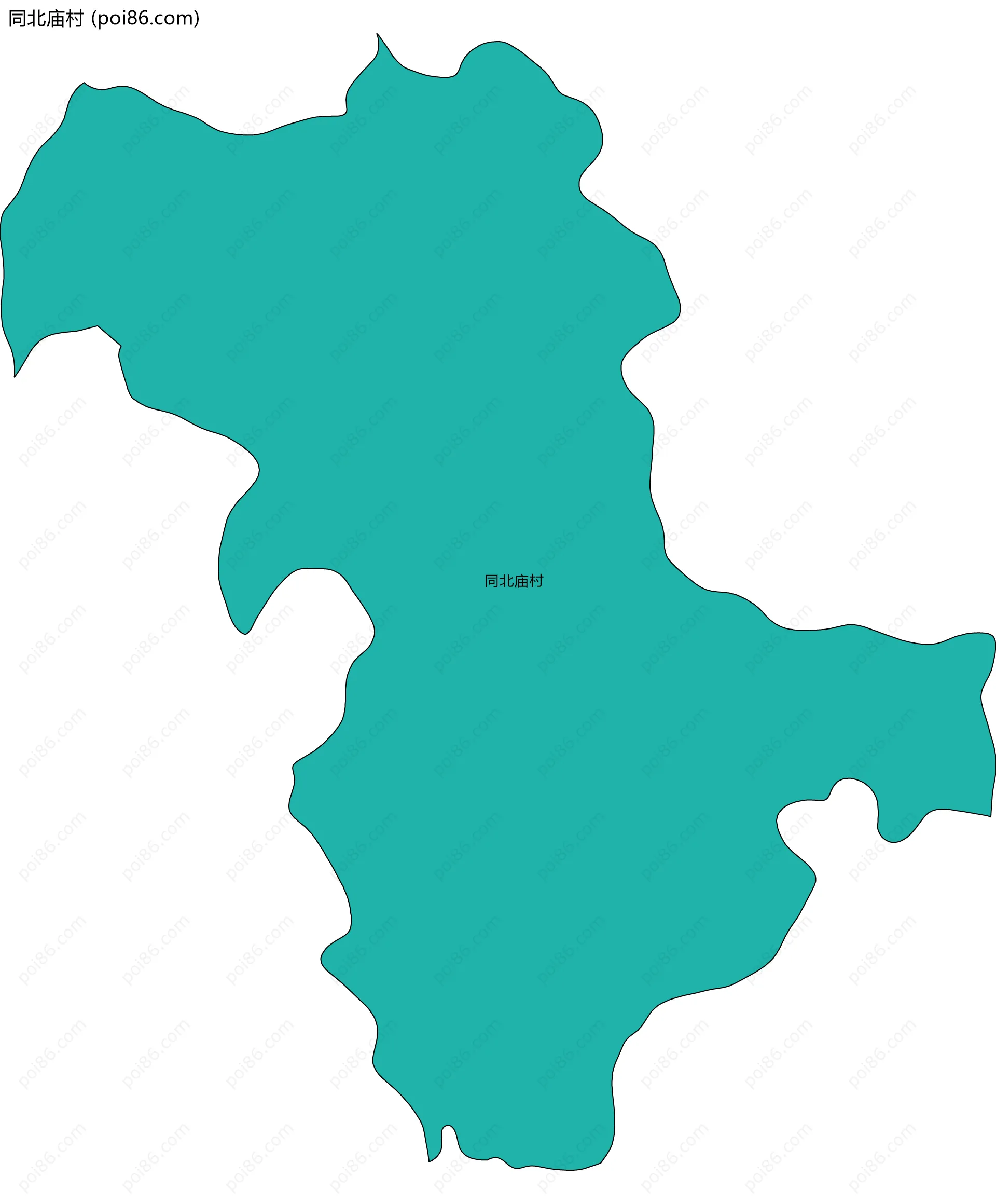 同北庙村边界地图