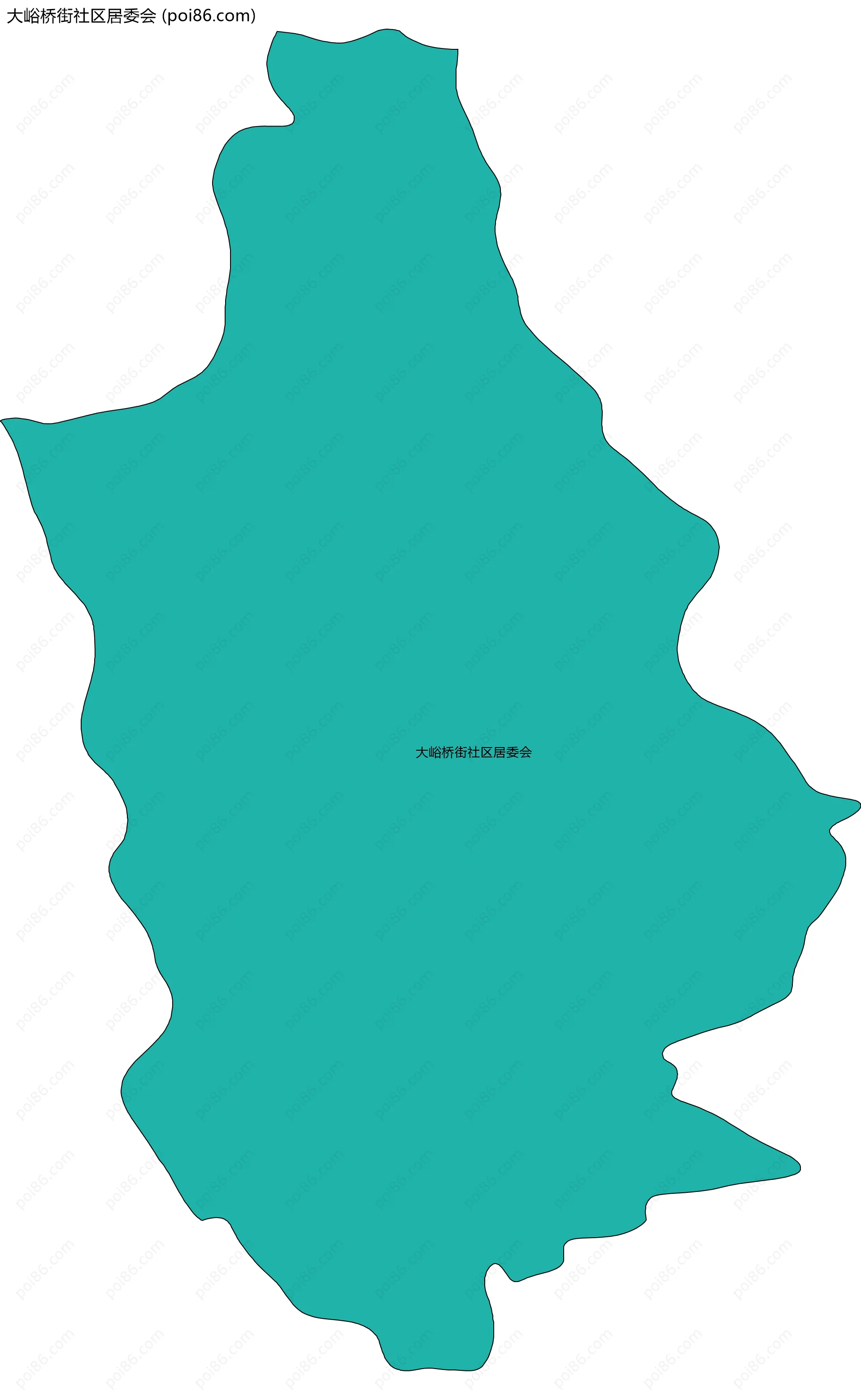 大峪桥街社区居委会边界地图