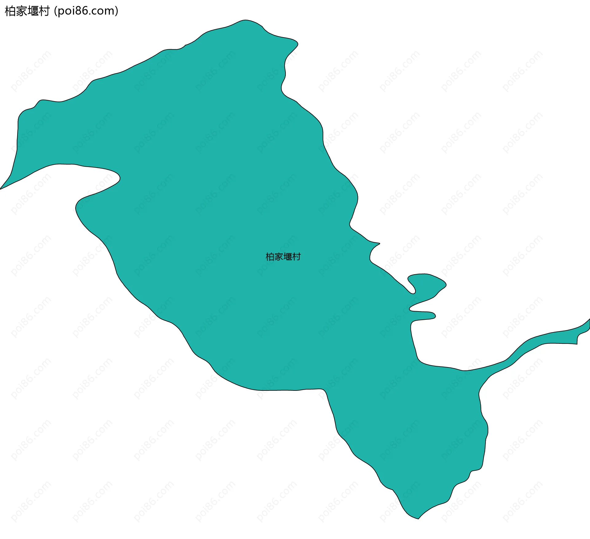 柏家堰村边界地图