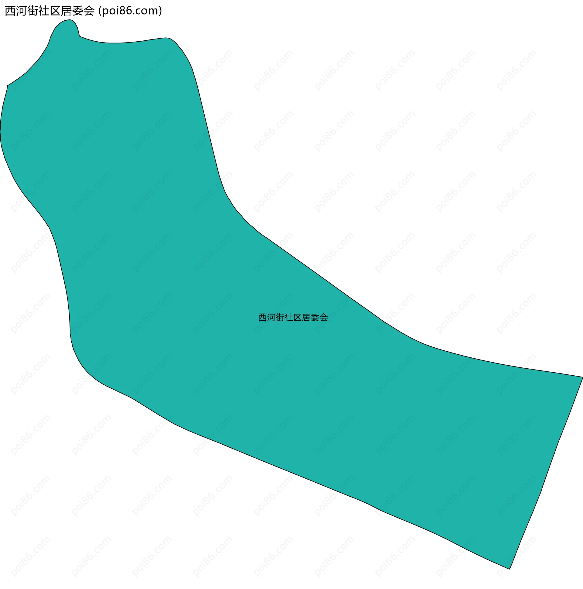 西河街社区居委会边界地图