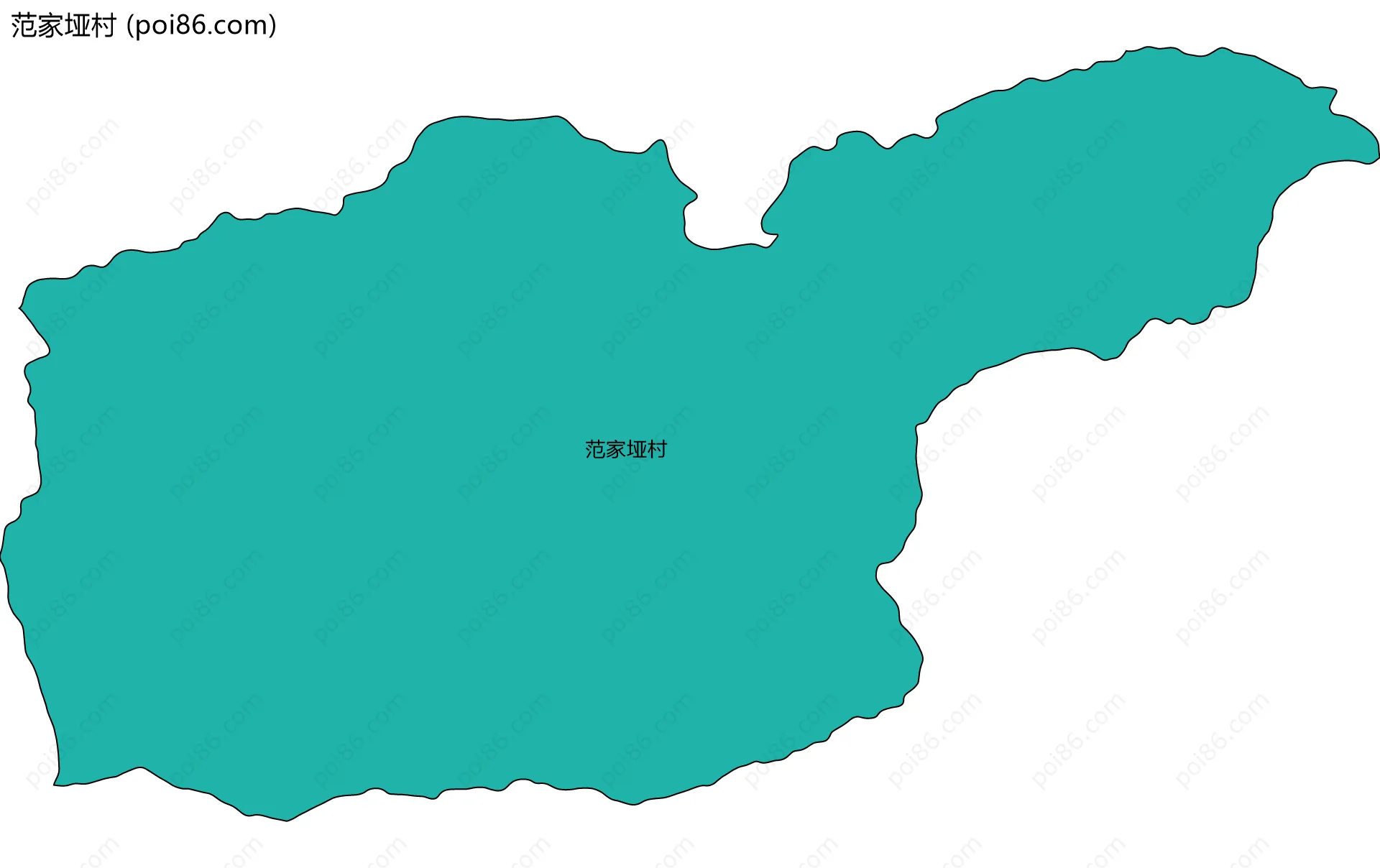 范家垭村边界地图