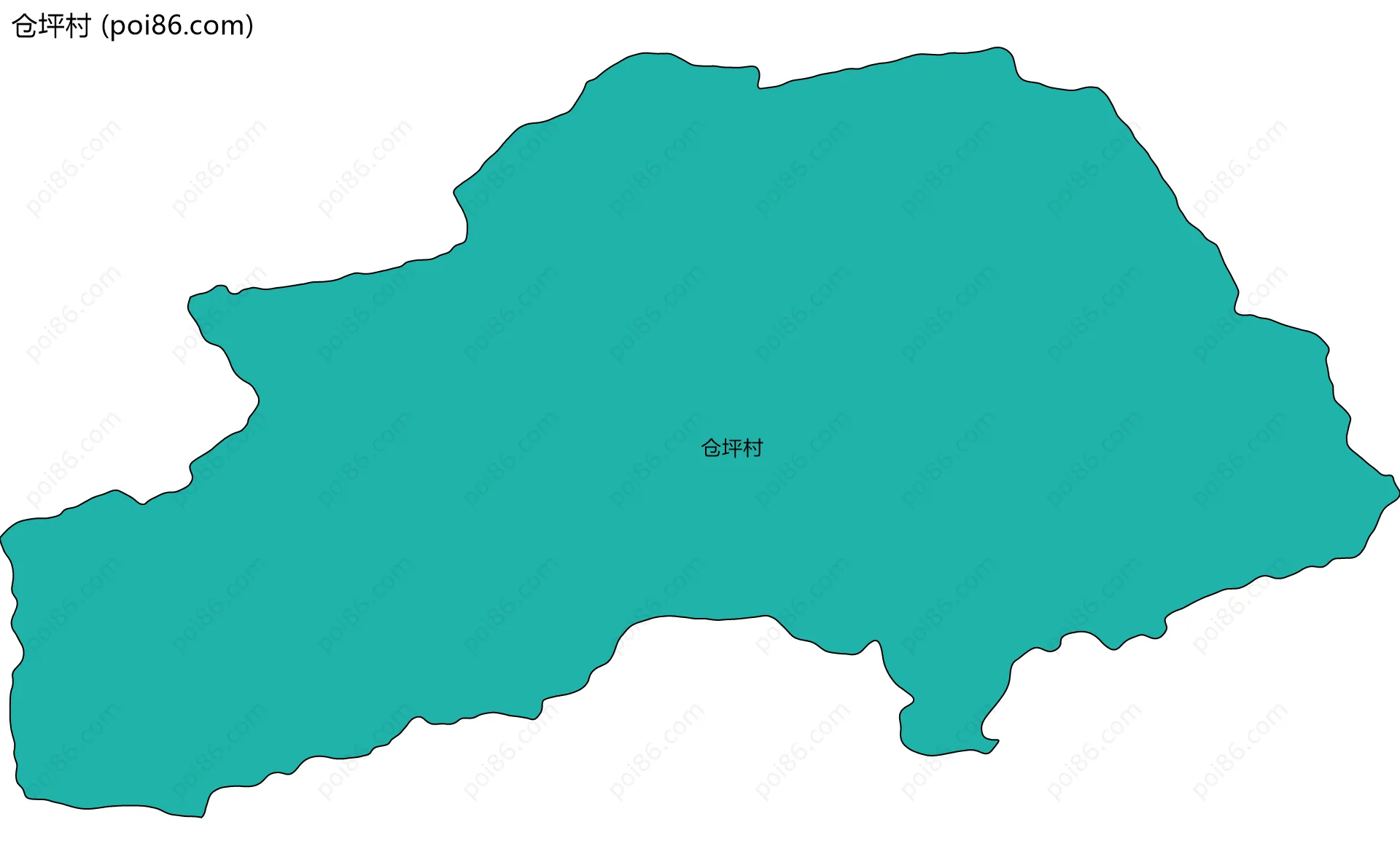 仓坪村边界地图