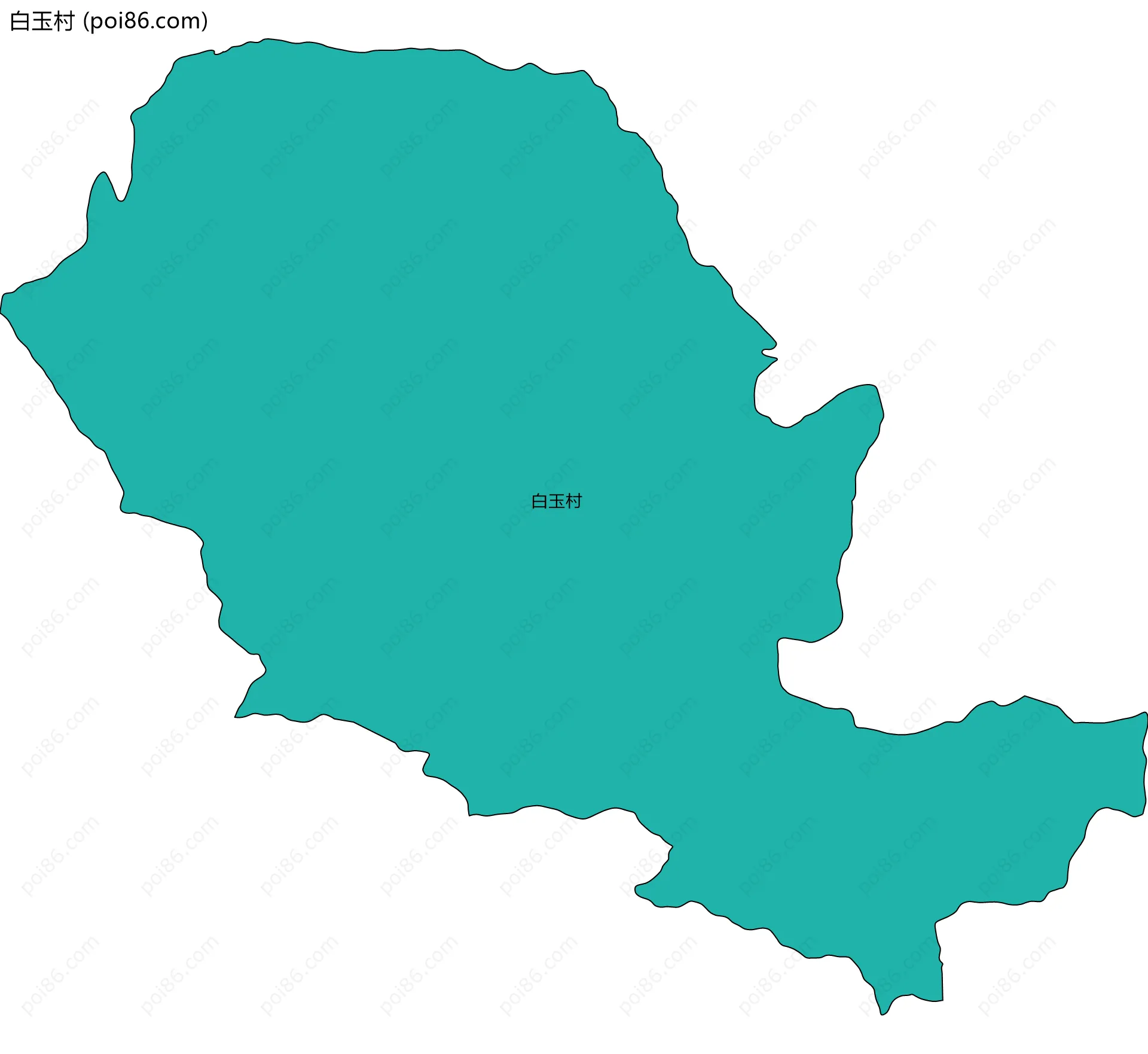 白玉村边界地图