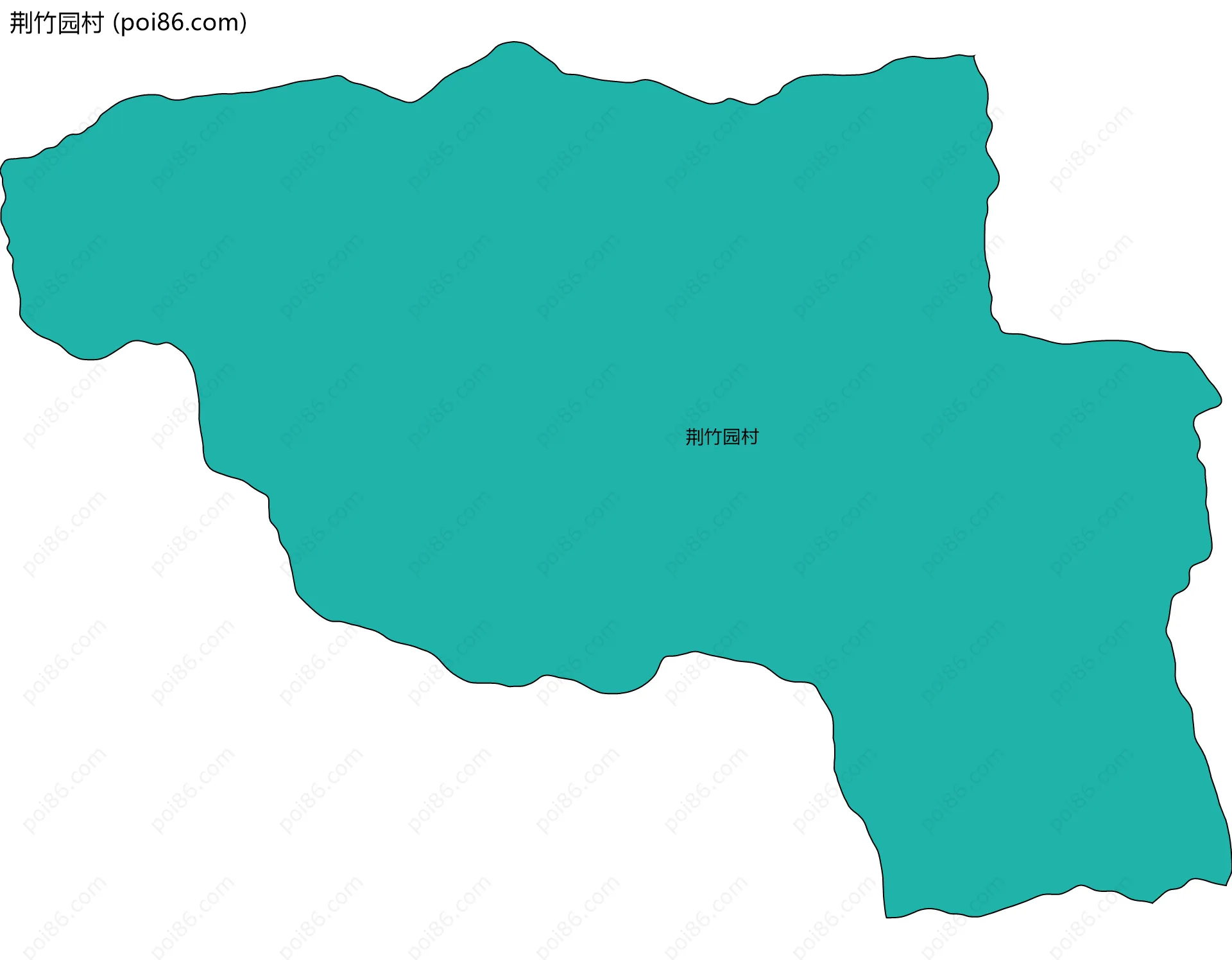 荆竹园村边界地图