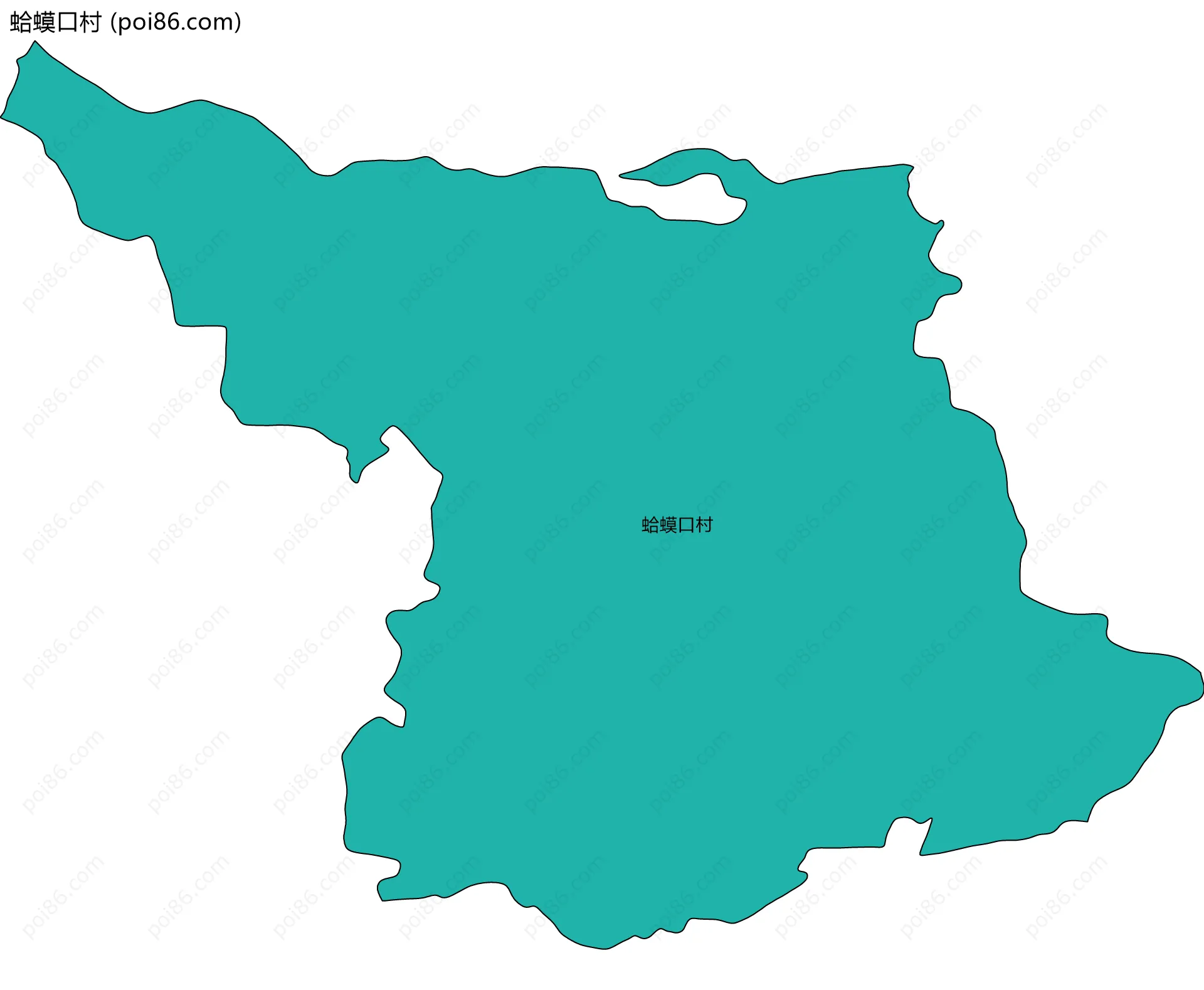 蛤蟆口村边界地图