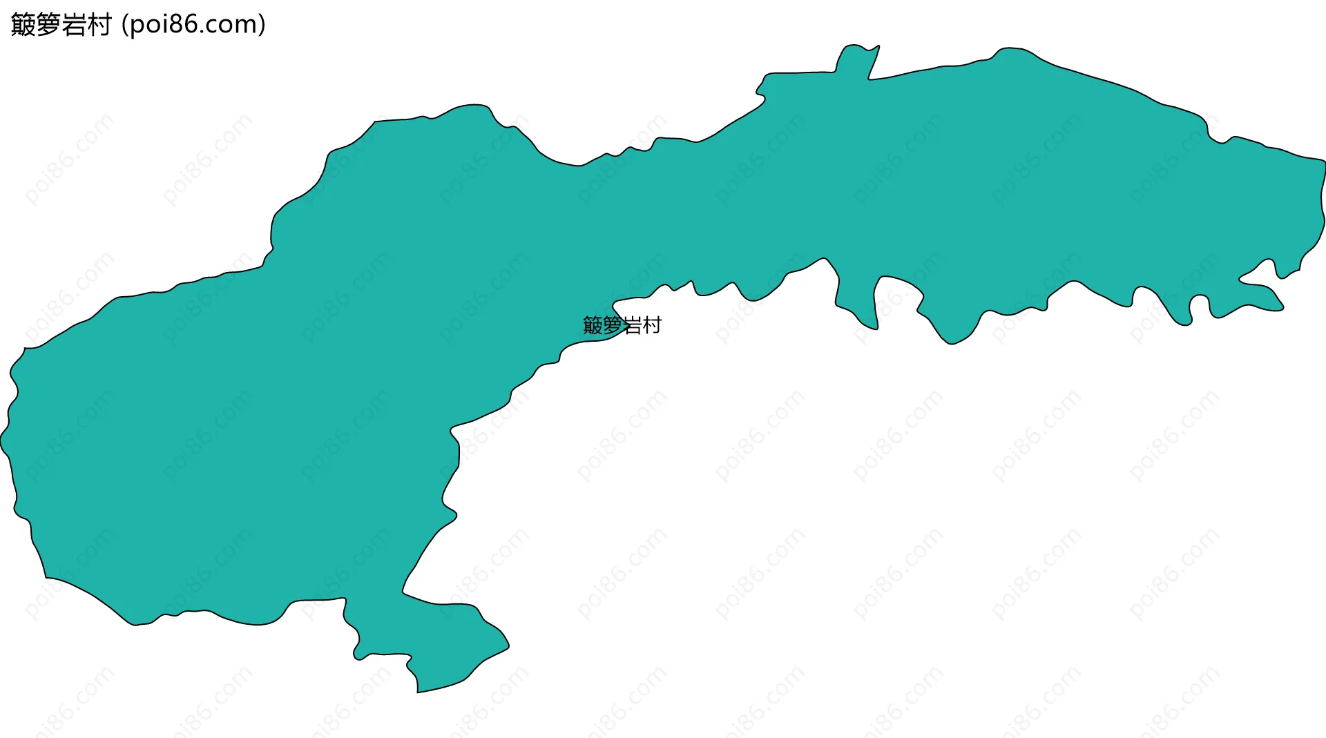 簸箩岩村边界地图