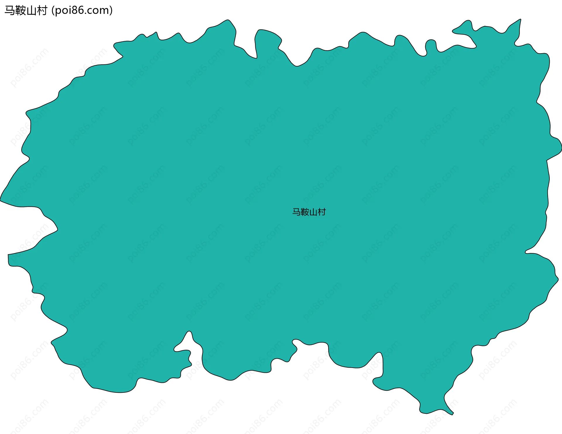 马鞍山村边界地图