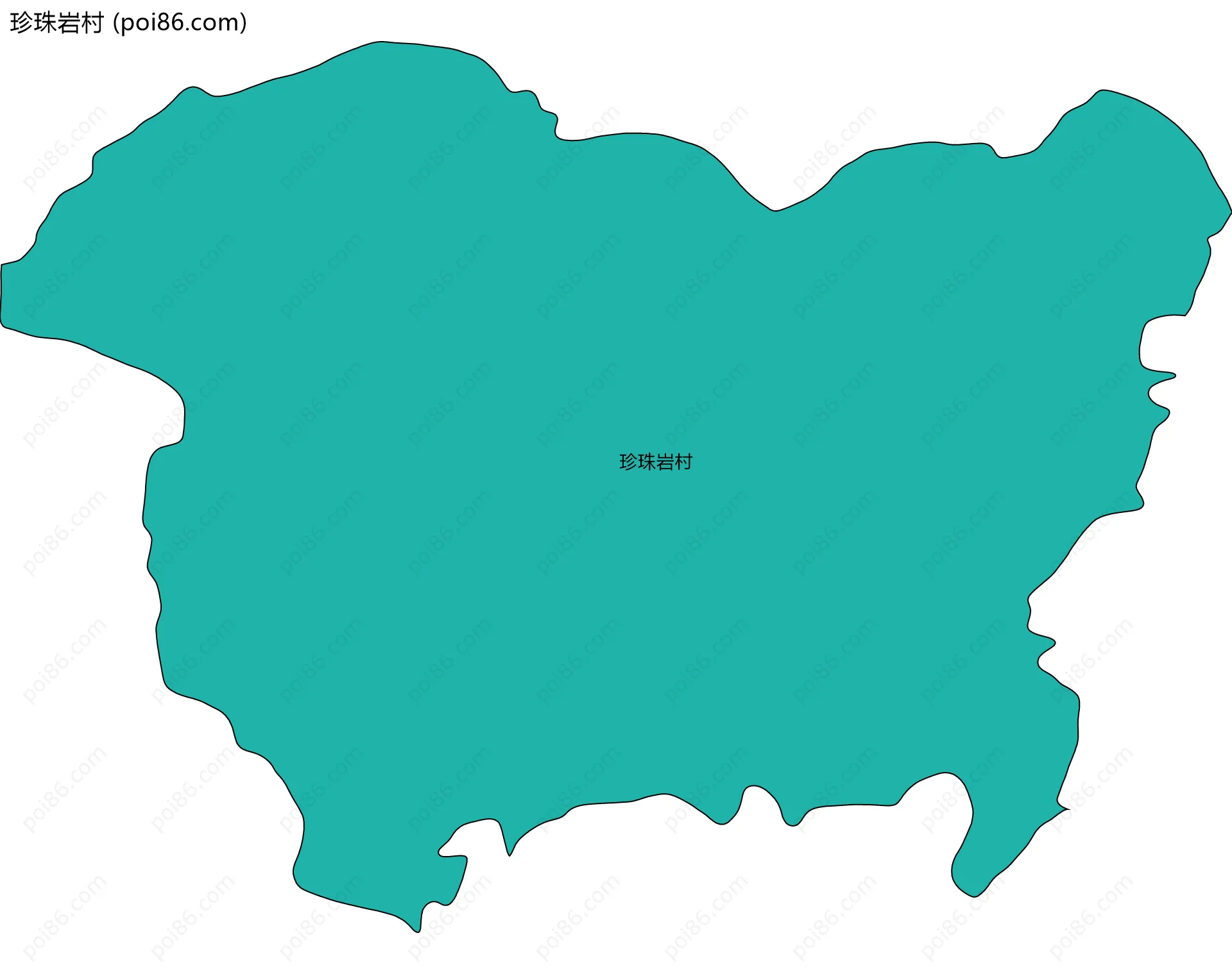 珍珠岩村边界地图
