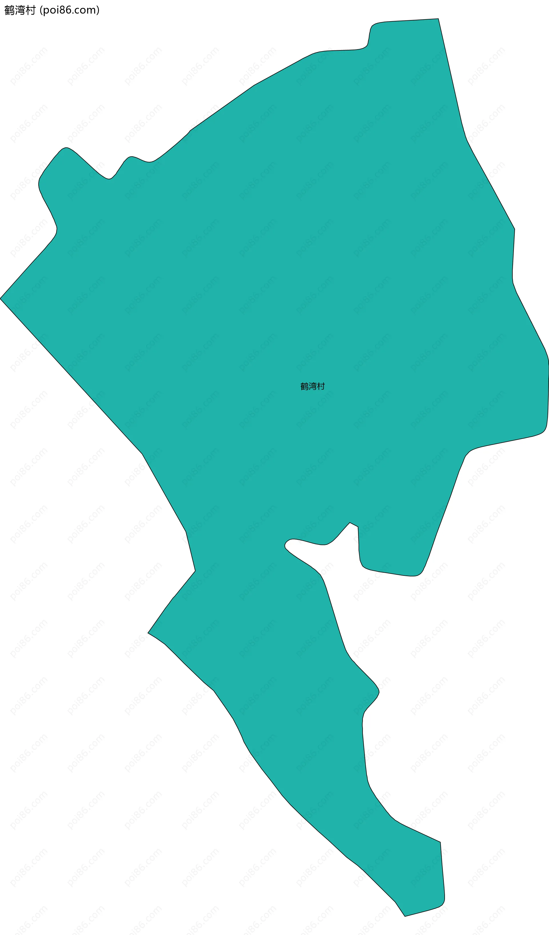 鹤湾村边界地图