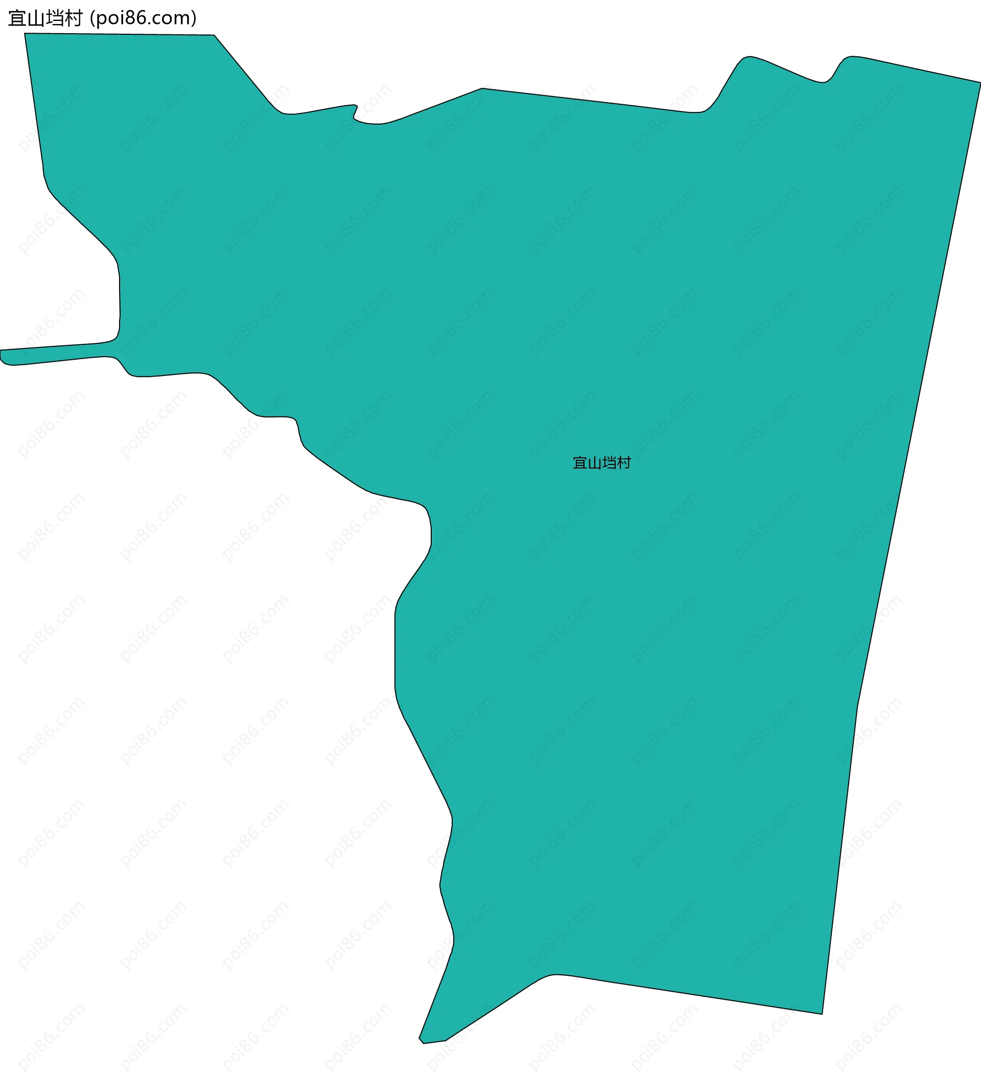 宜山垱村边界地图