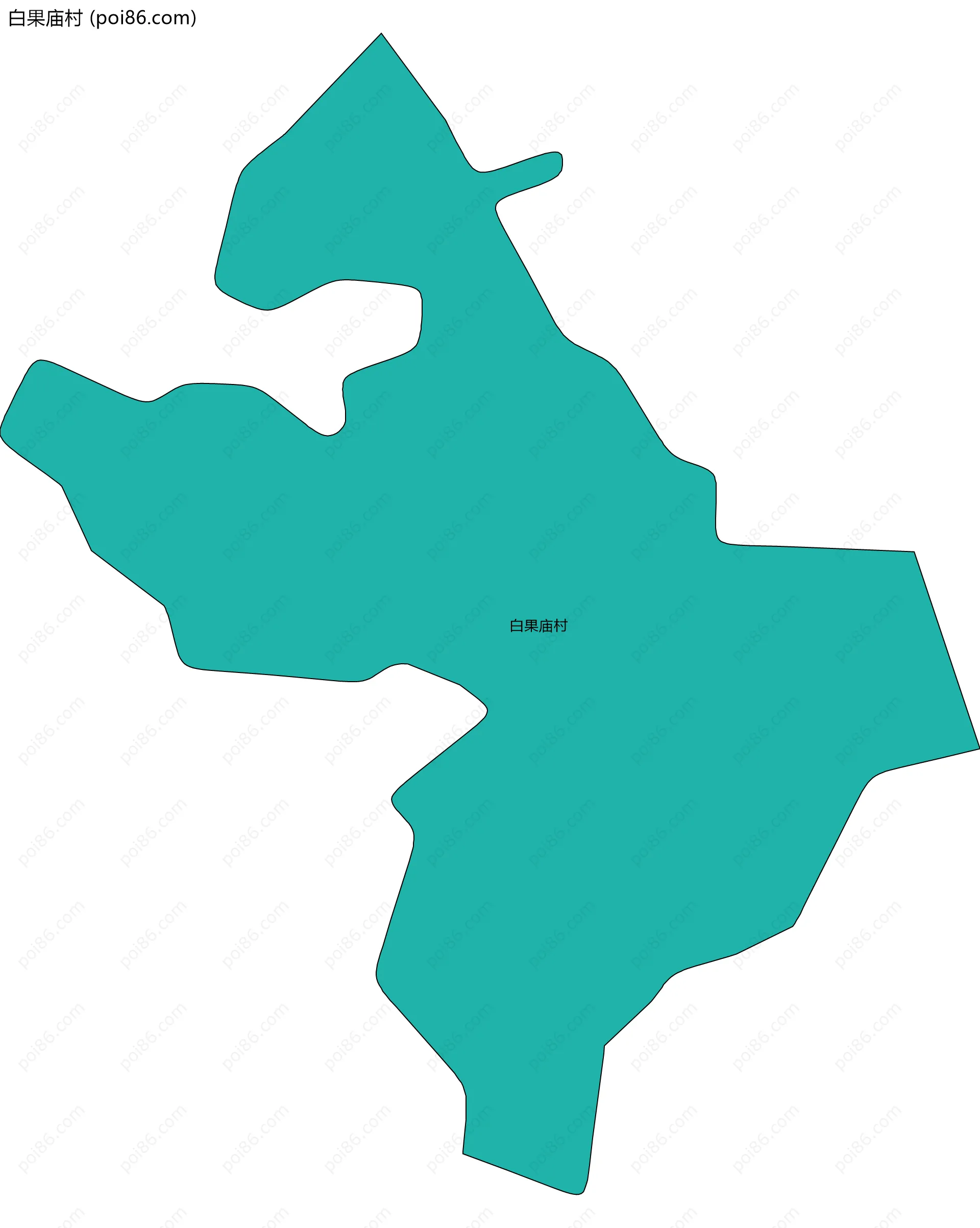 白果庙村边界地图