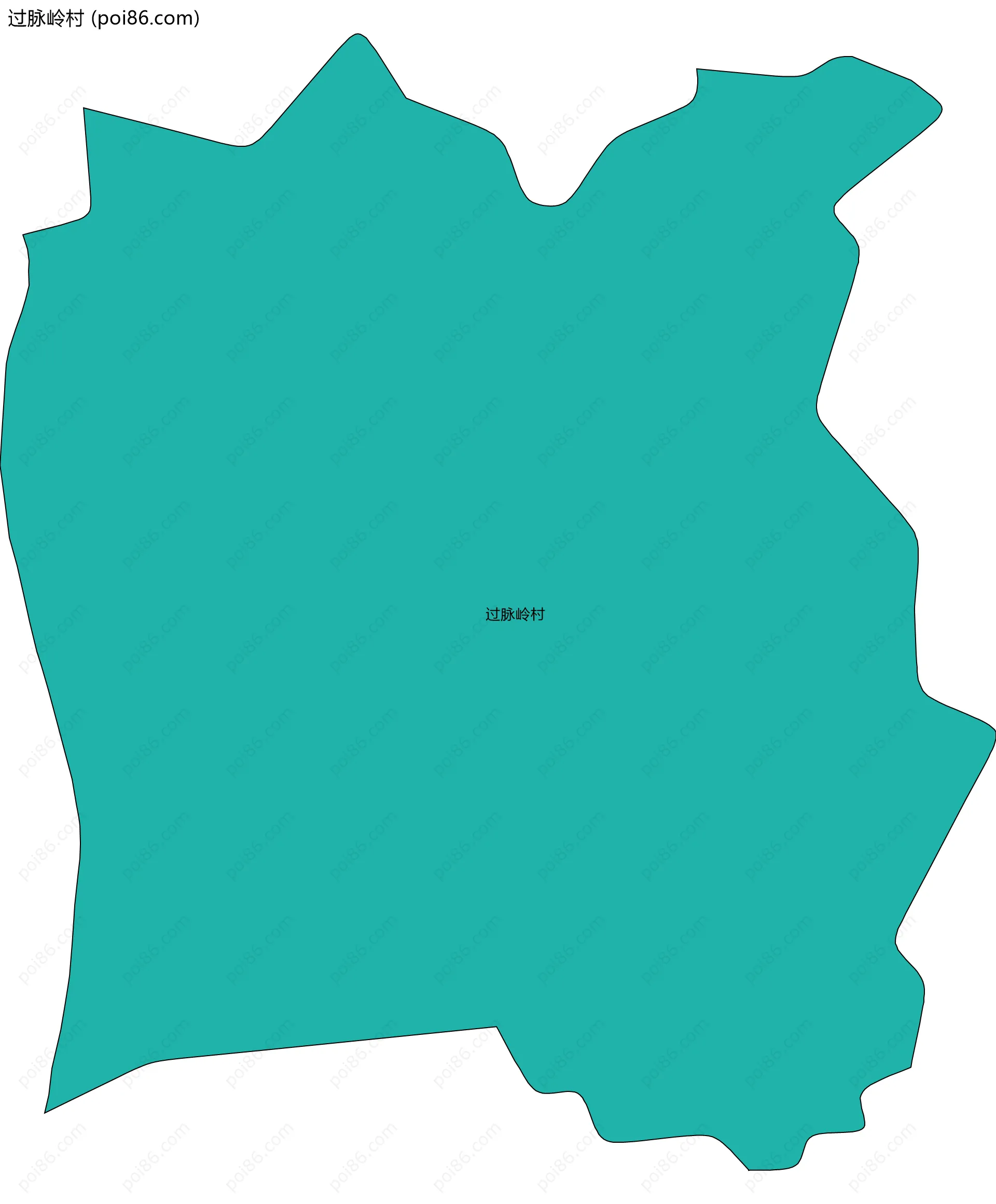 过脉岭村边界地图