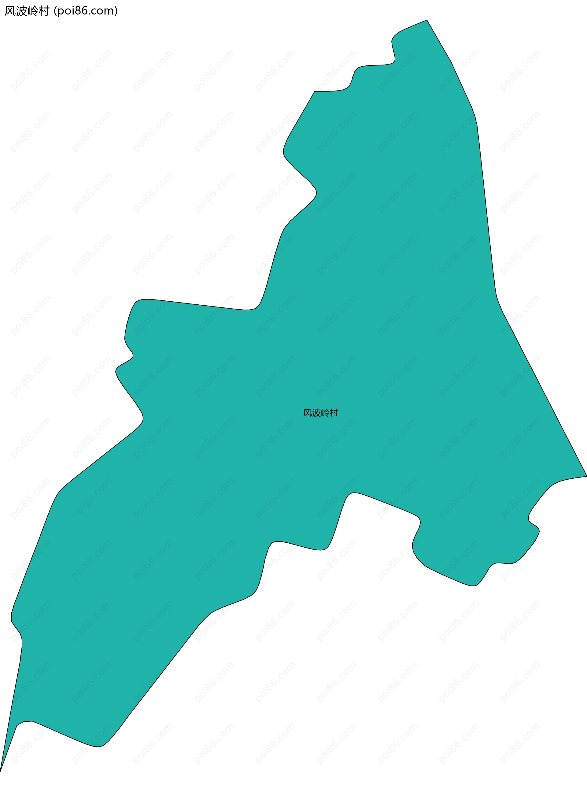 风波岭村边界地图