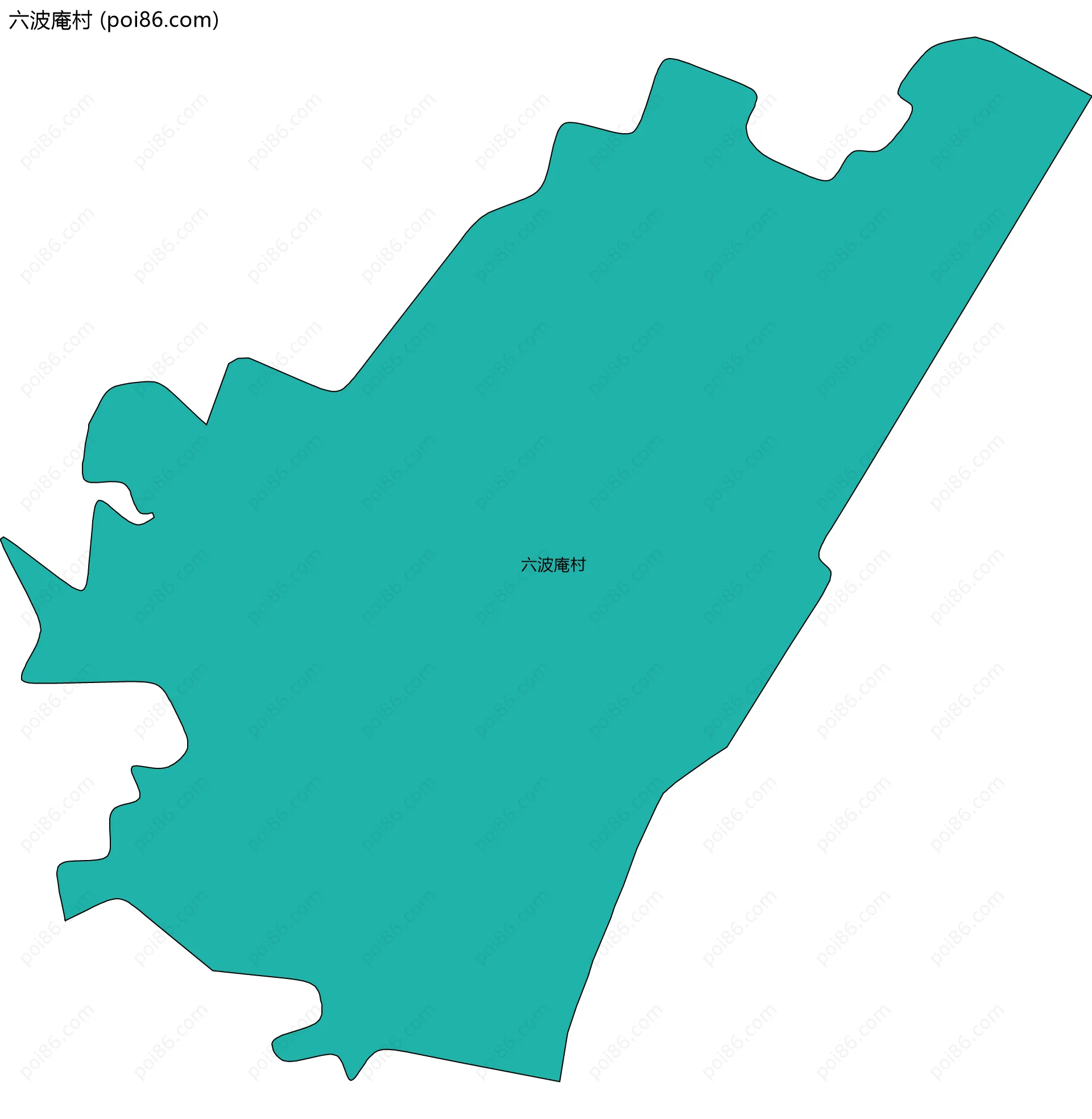 六波庵村边界地图