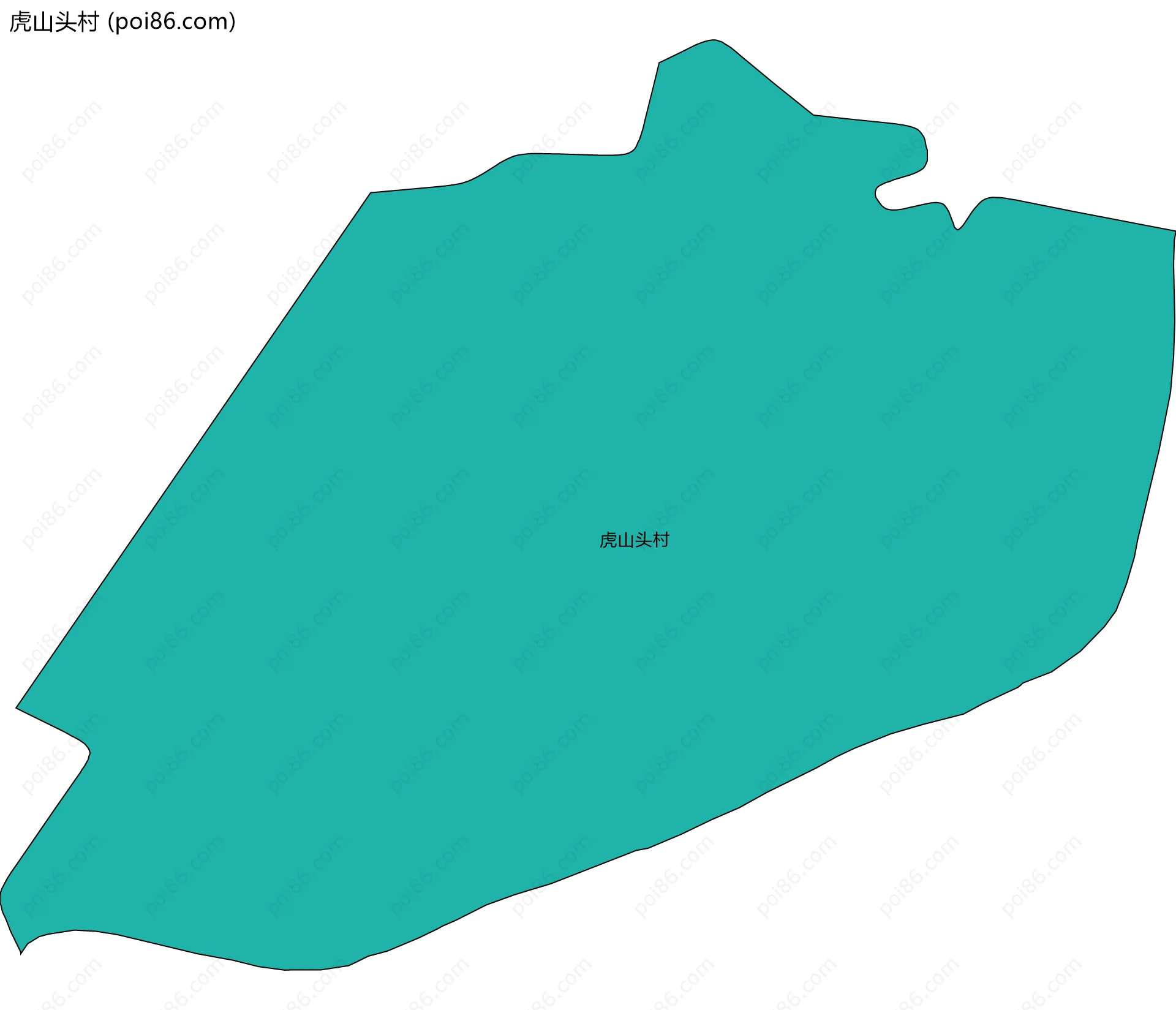 虎山头村边界地图