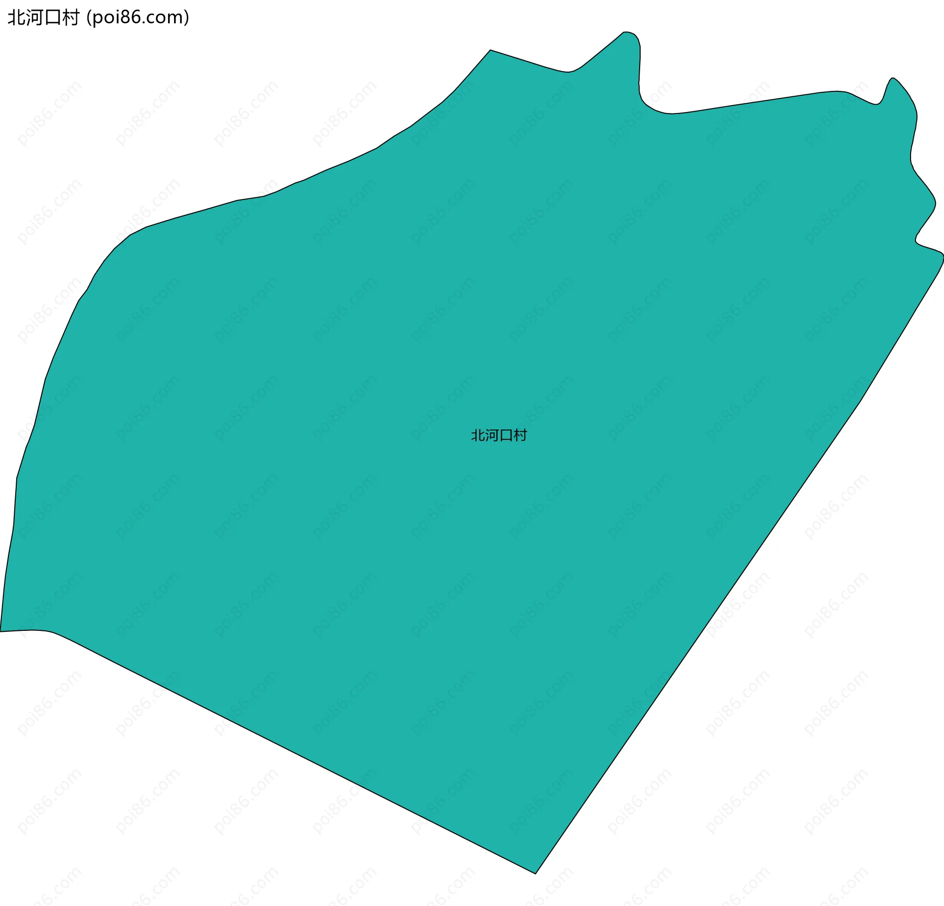 北河口村边界地图
