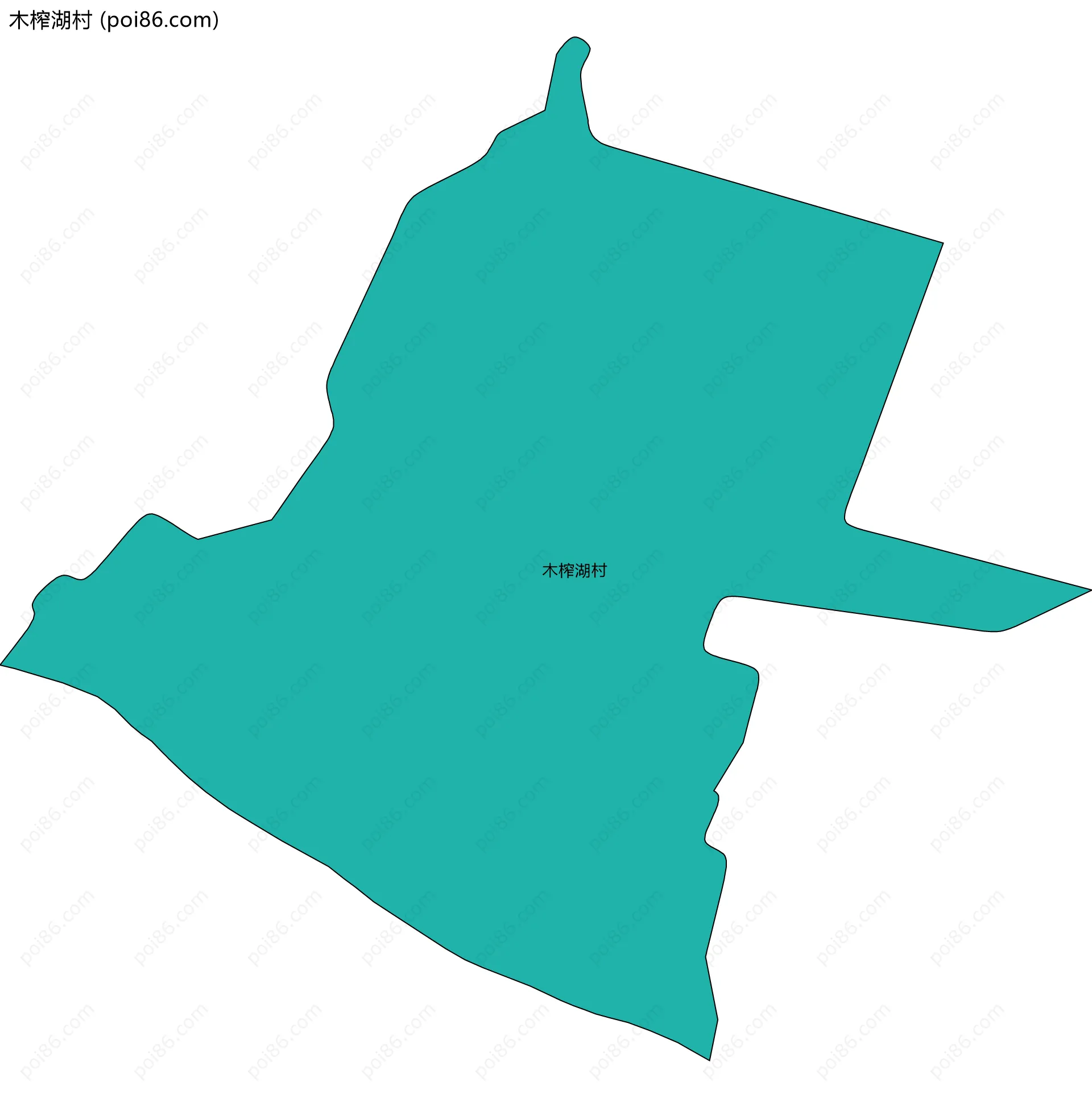 木榨湖村边界地图