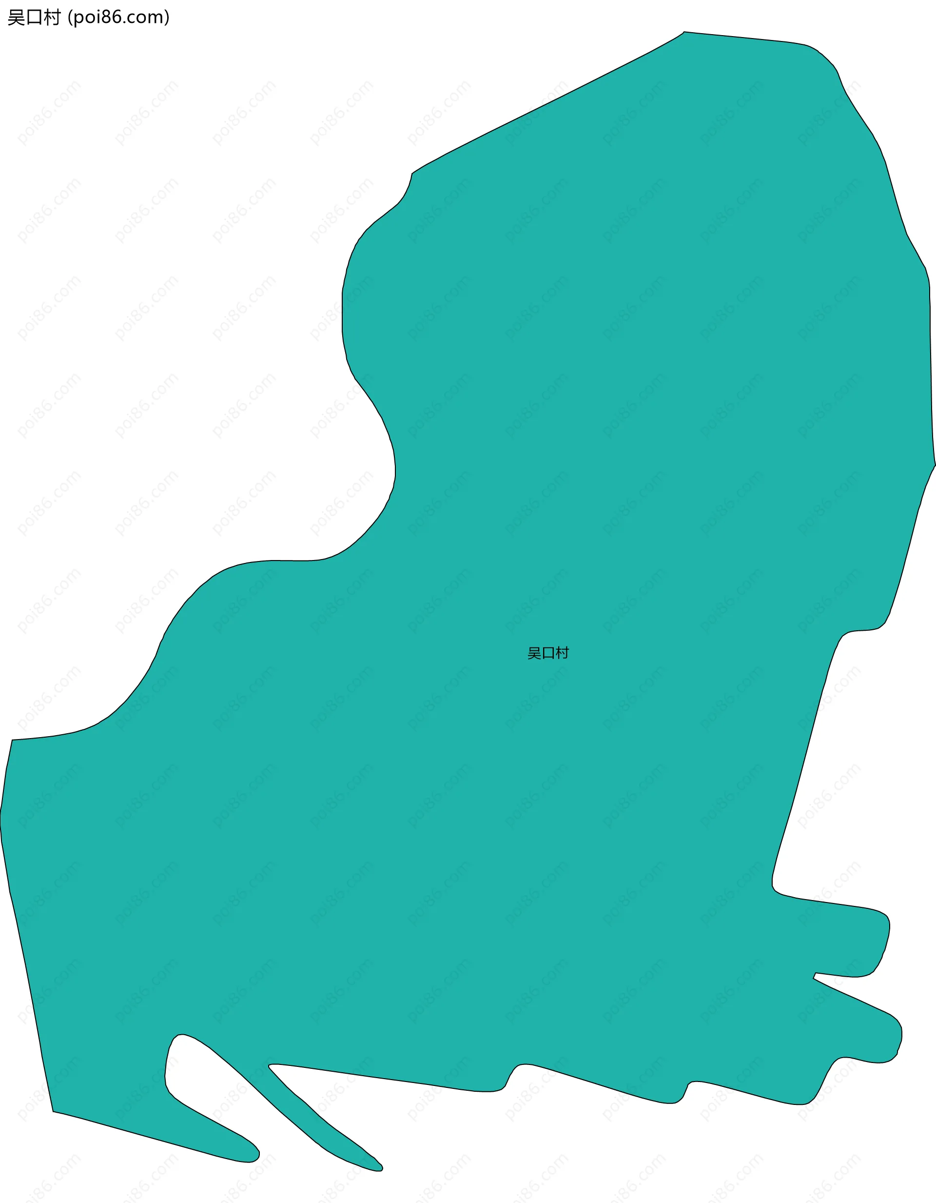 吴口村边界地图