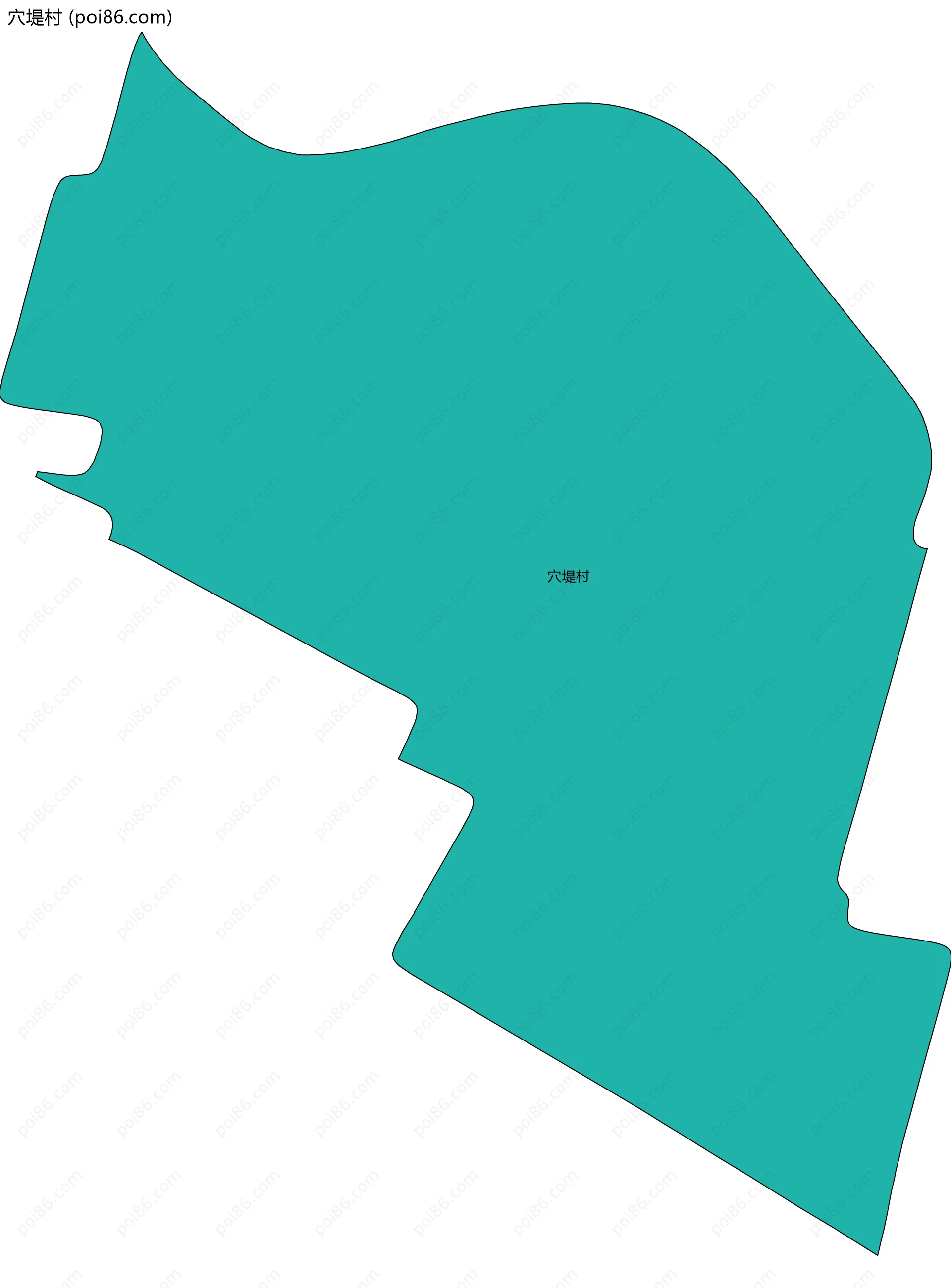 穴堤村边界地图