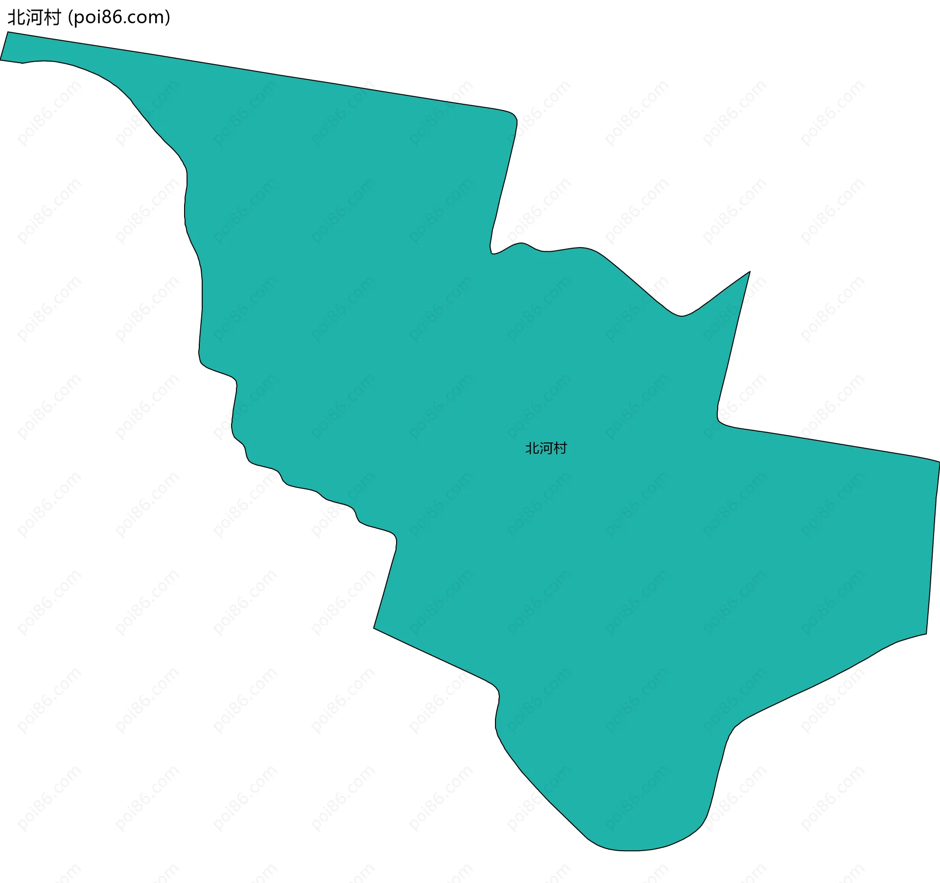 北河村边界地图
