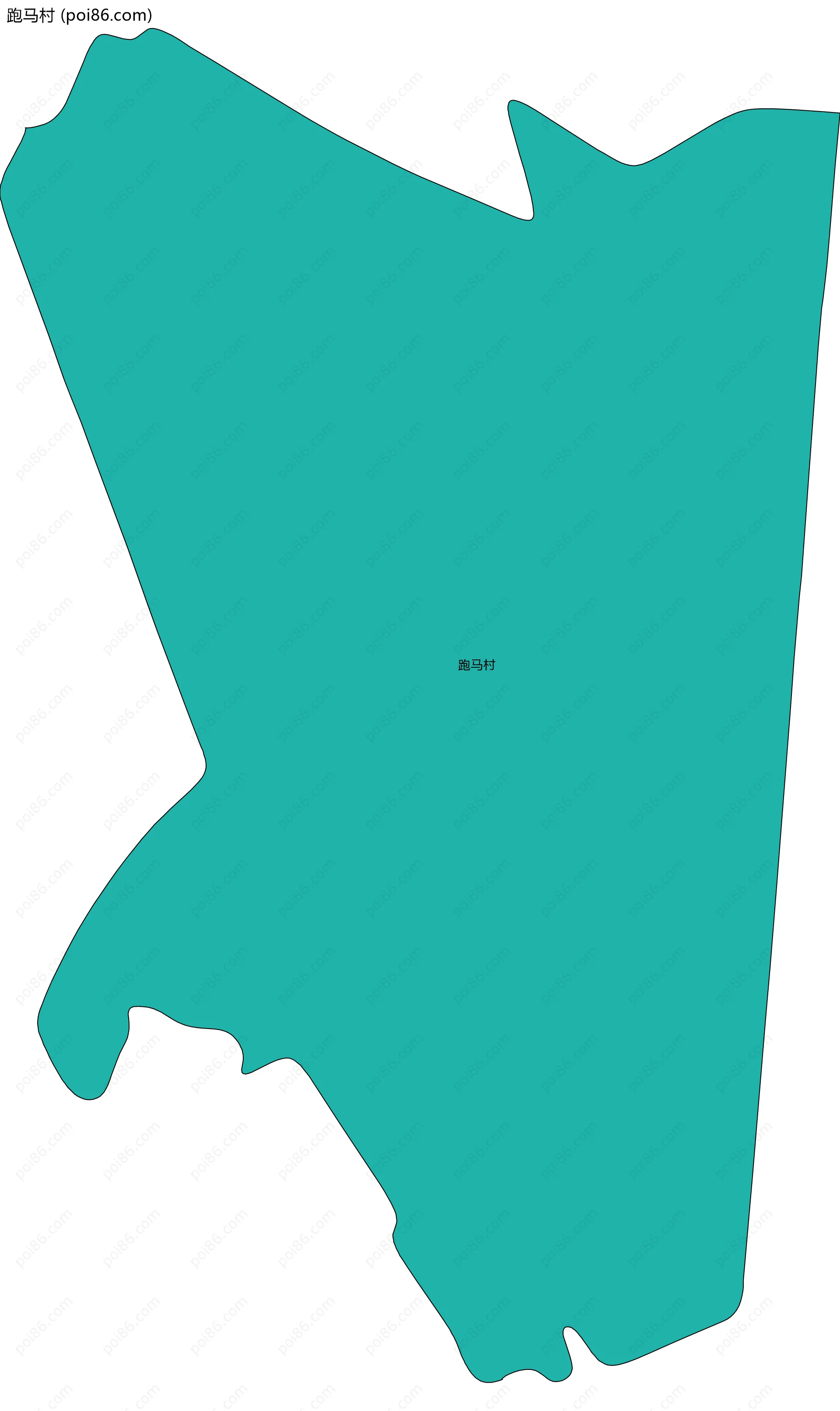 跑马村边界地图