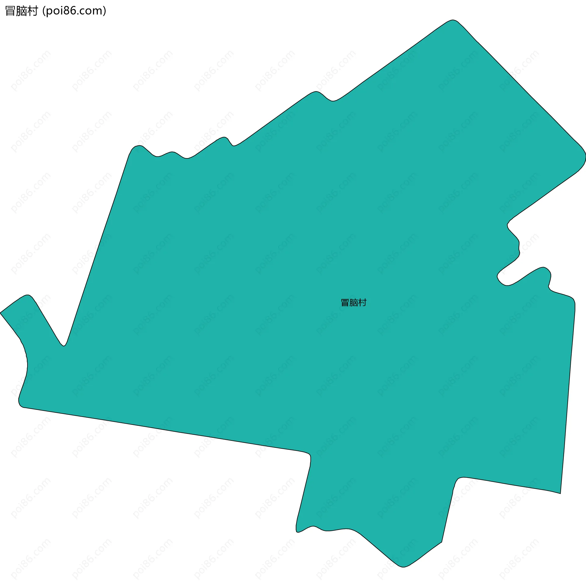 冒脑村边界地图