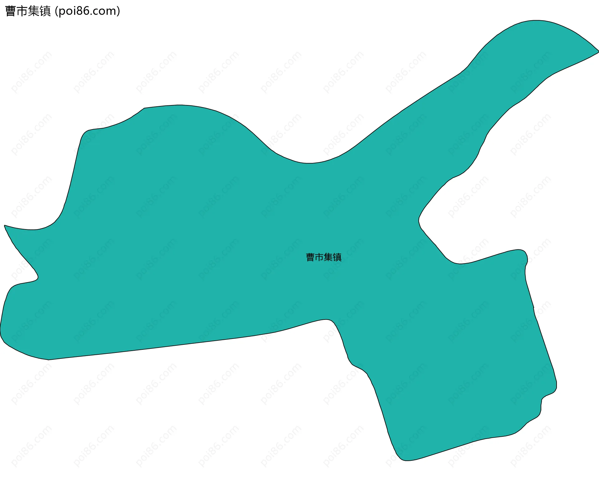 曹市集镇边界地图