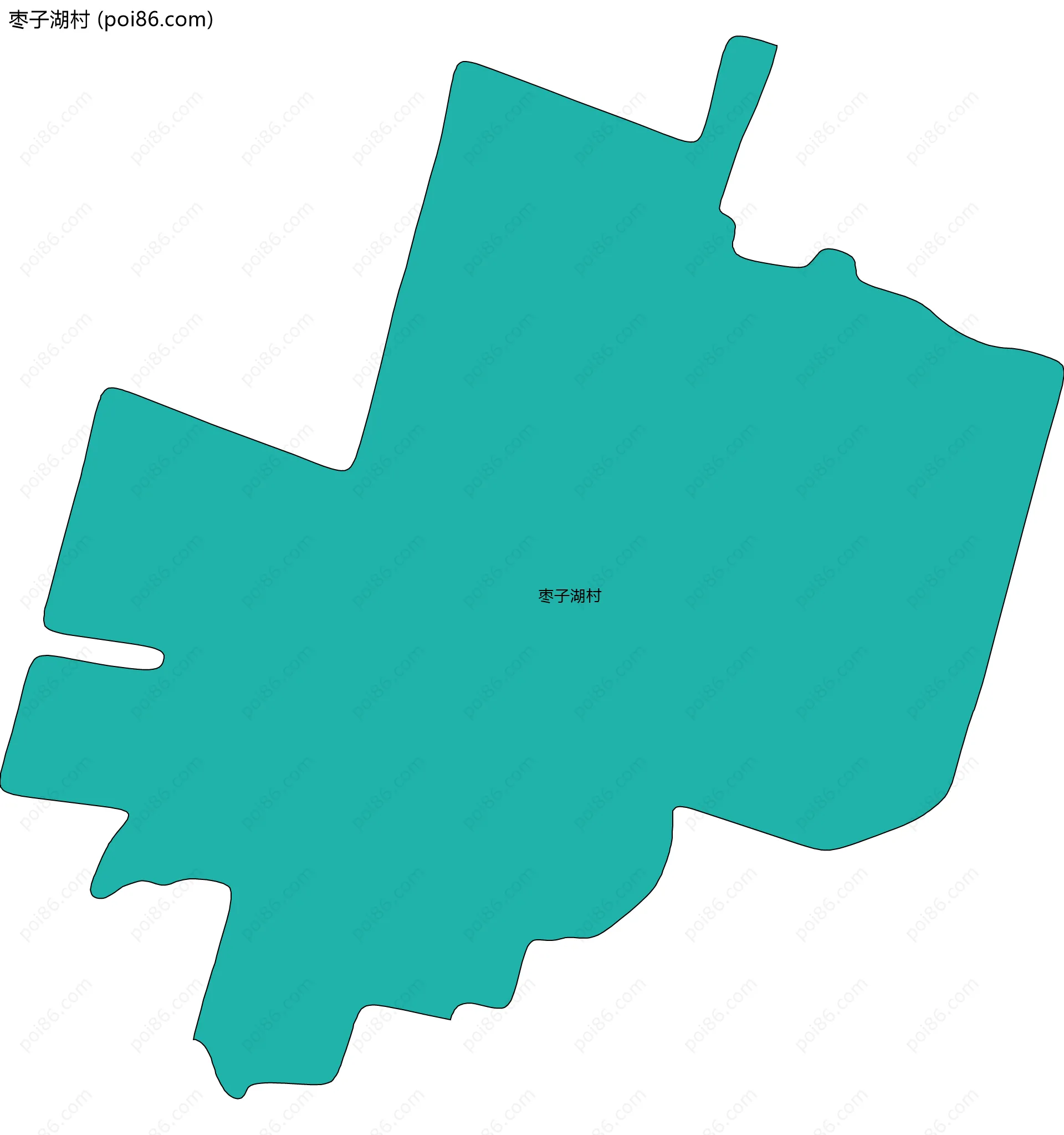 枣子湖村边界地图