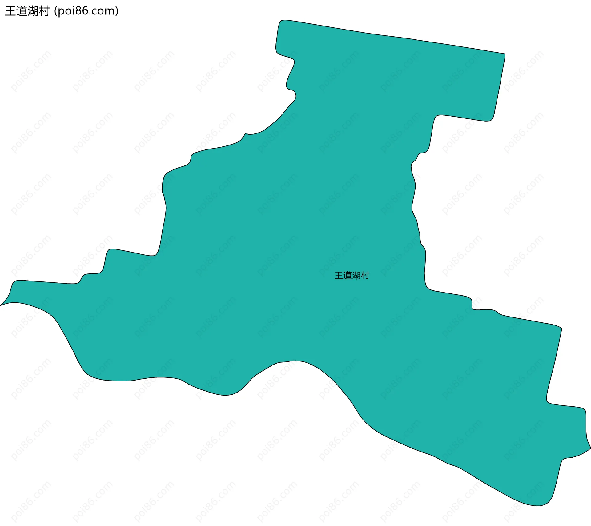王道湖村边界地图